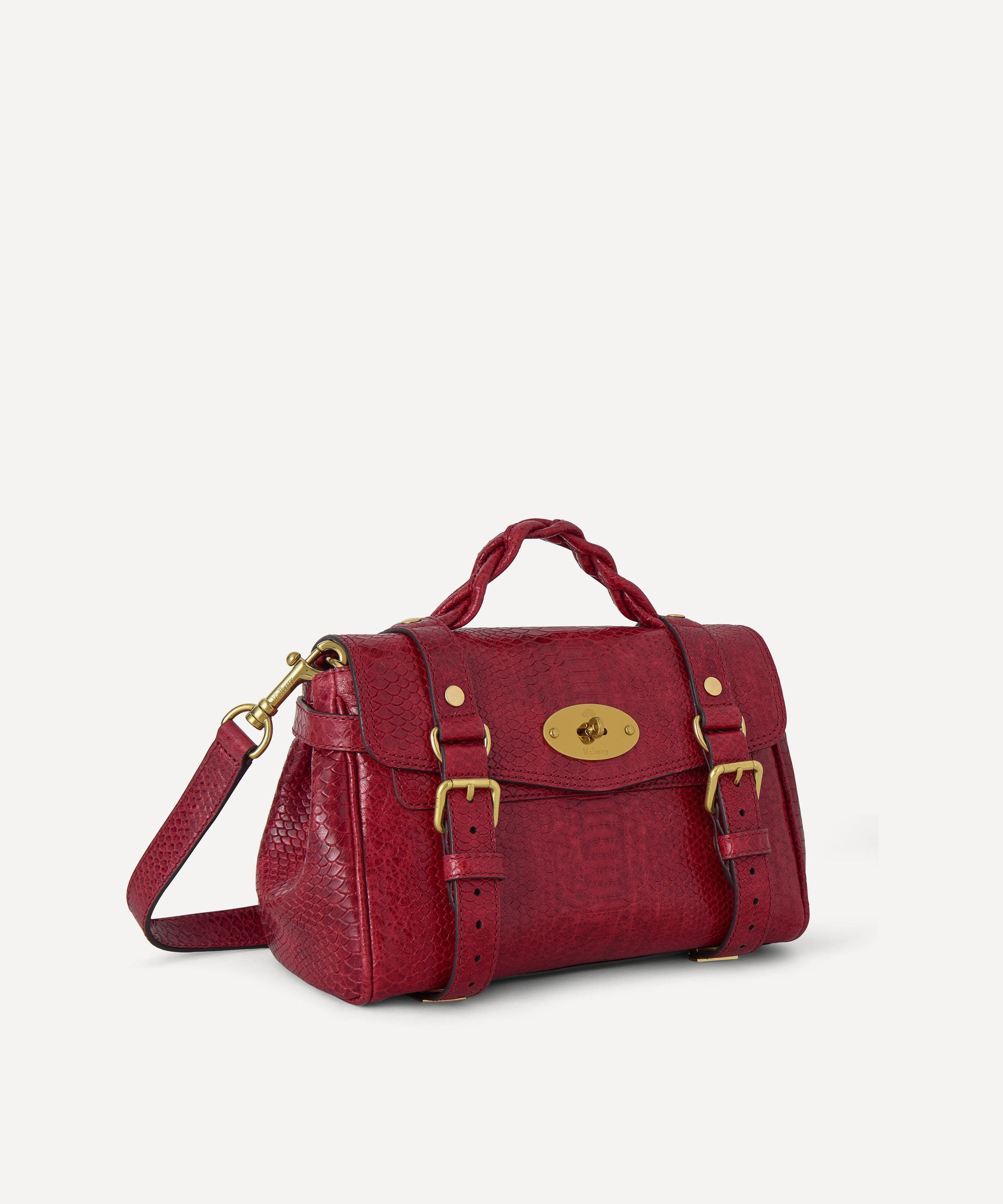 Mulberry - Mini Alexa Waxed Snake Print Tote Bag image number 3