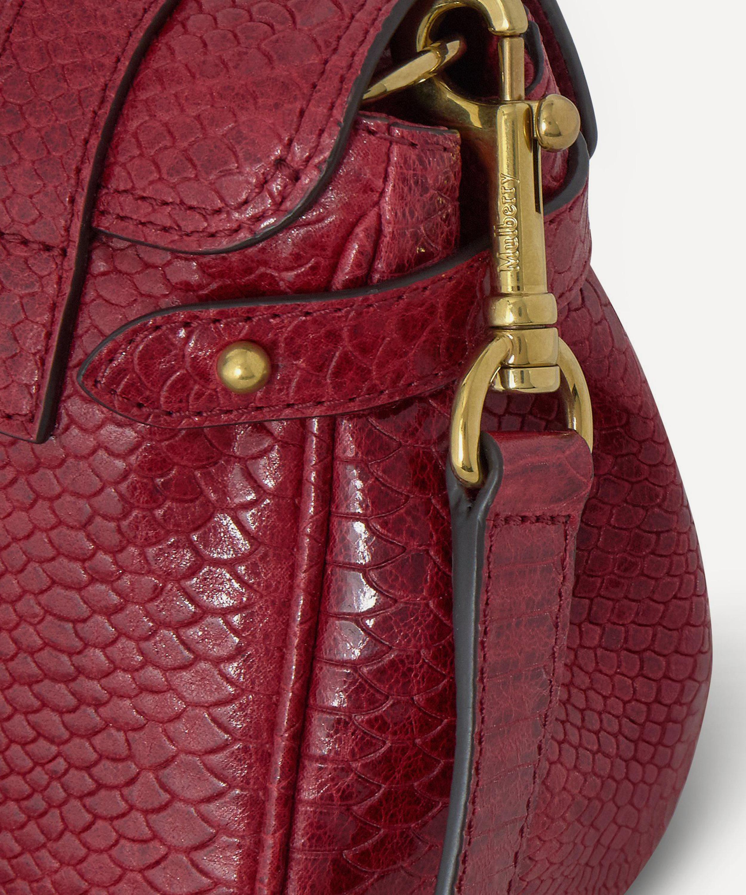 Mulberry - Mini Alexa Waxed Snake Print Tote Bag image number 4
