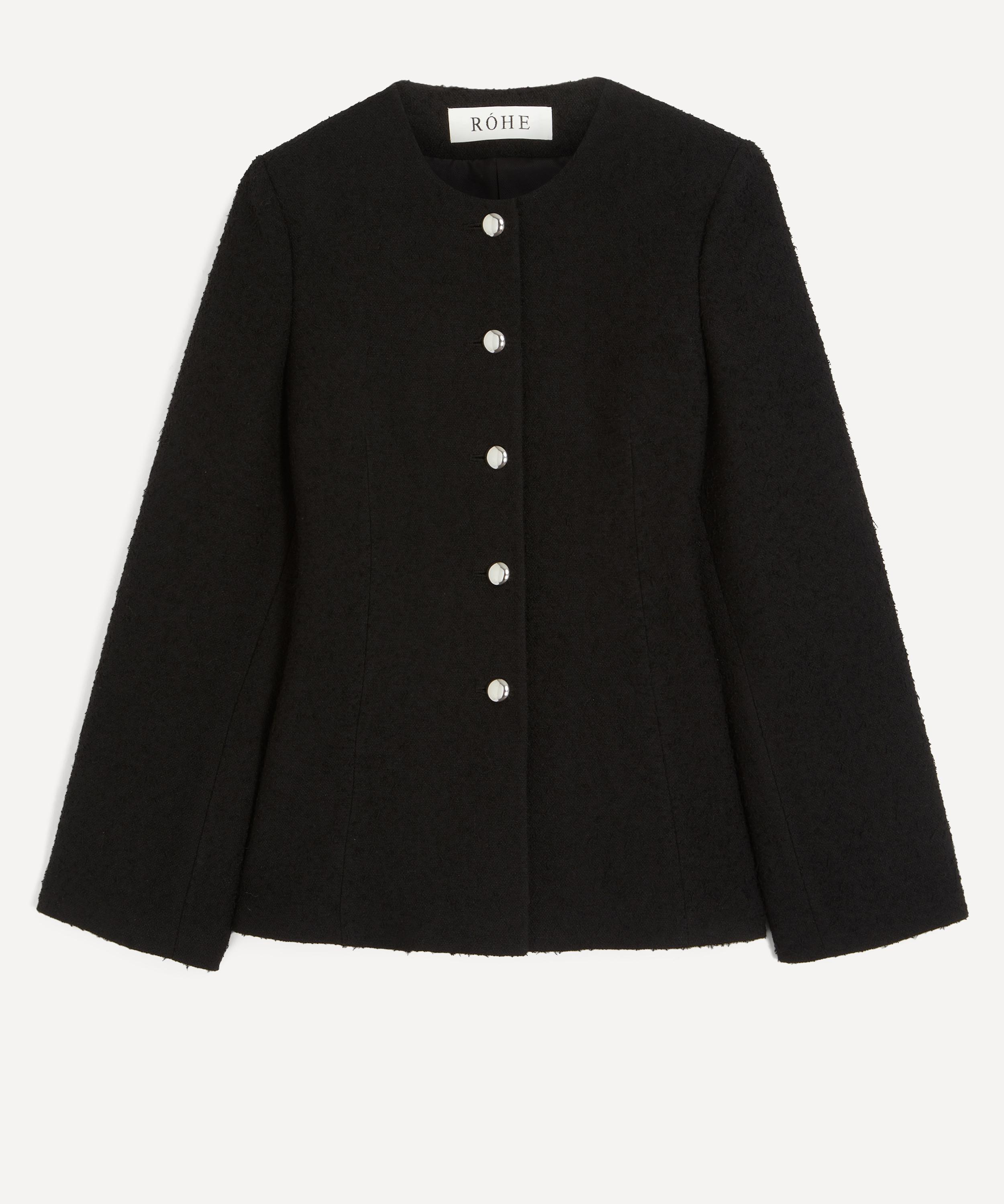 R&oacute;he - Black Boucl&eacute; Shaped Jacket image number 0