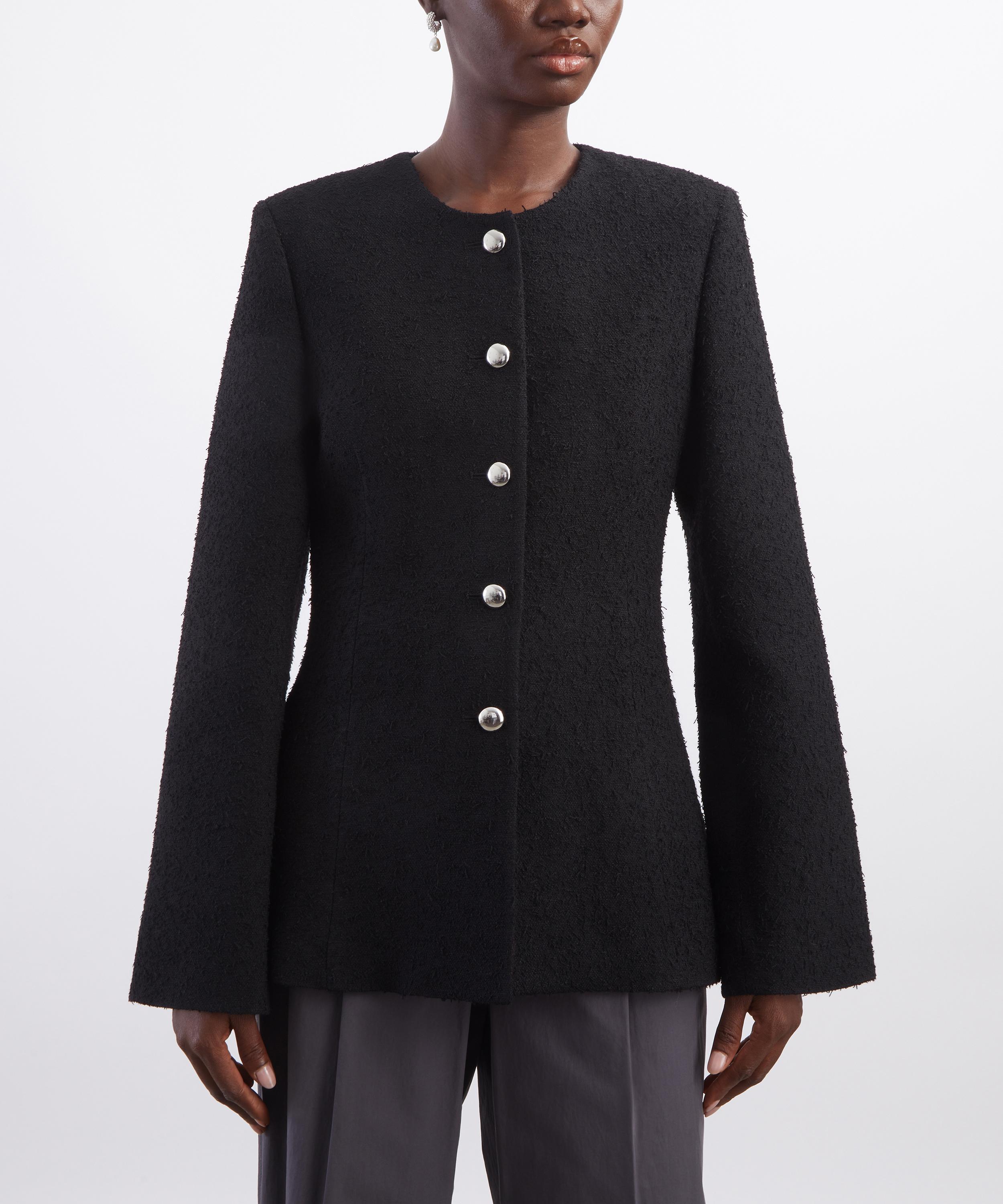 R&oacute;he - Black Boucl&eacute; Shaped Jacket image number 2