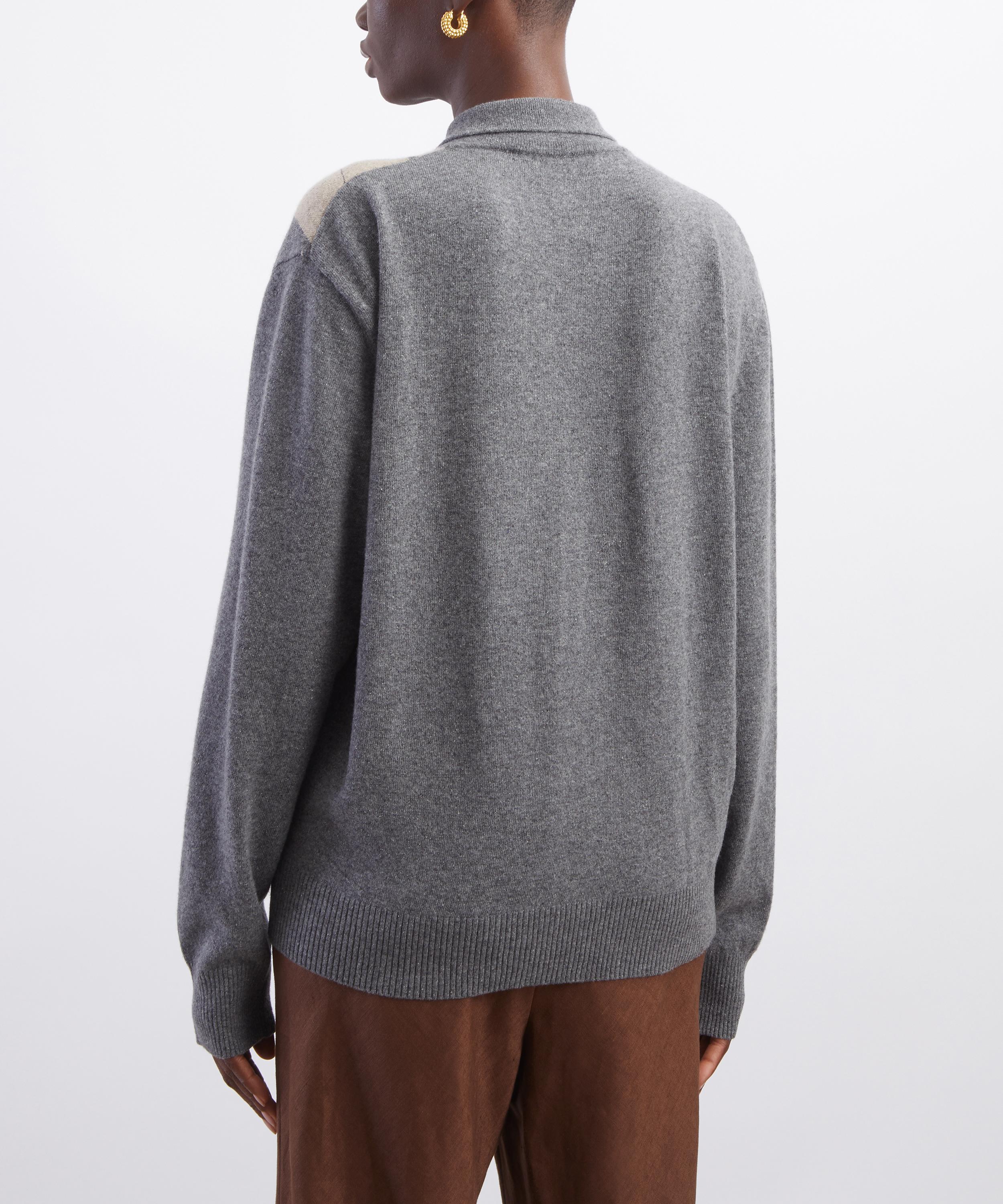 R&oacute;he - Compact Knitted Check Polo image number 3