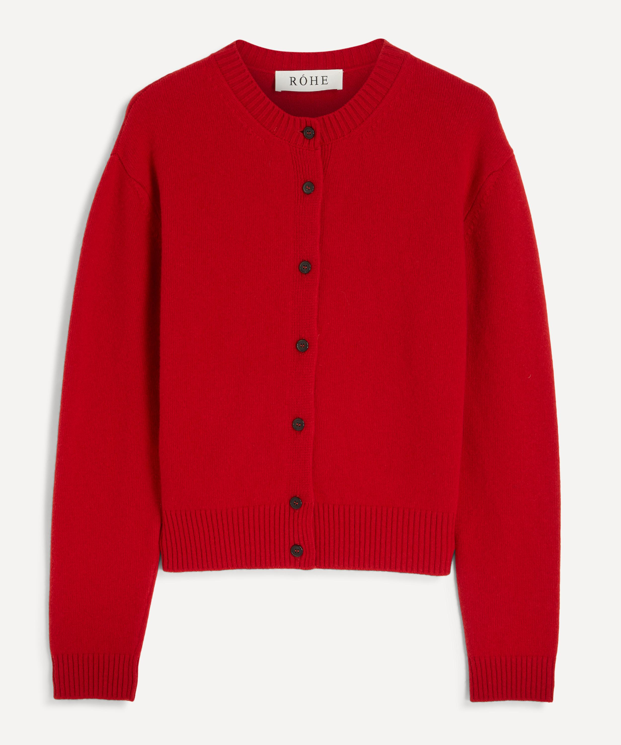 R&oacute;he - Red Classic Cardigan image number 0