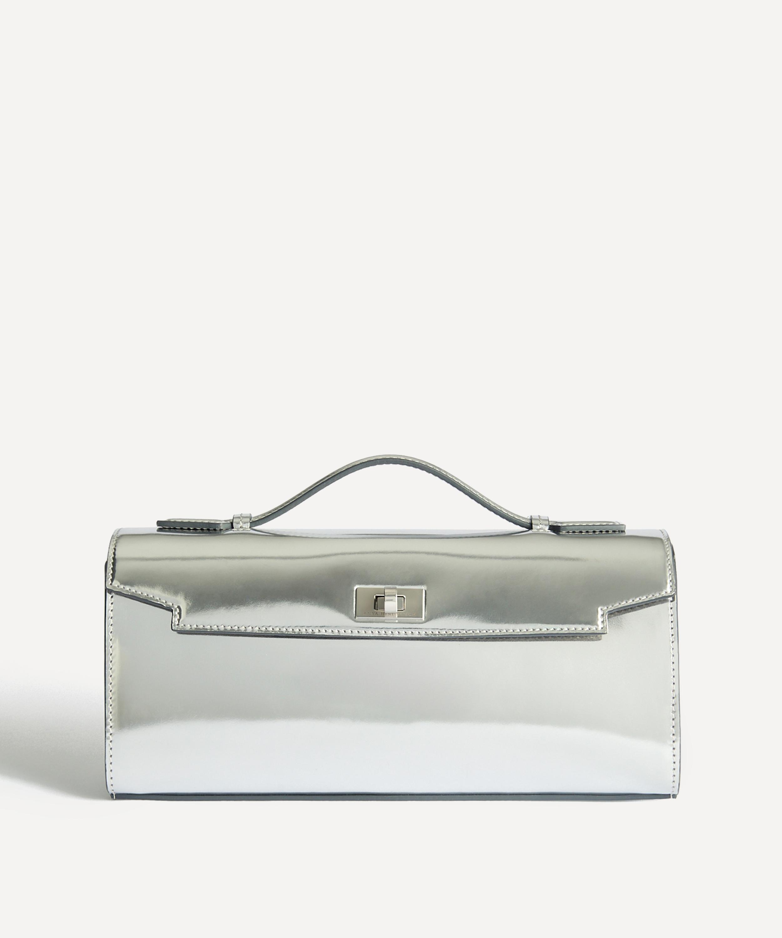 Anya Hindmarch - Mortimer Silver Leather Clutch Bag