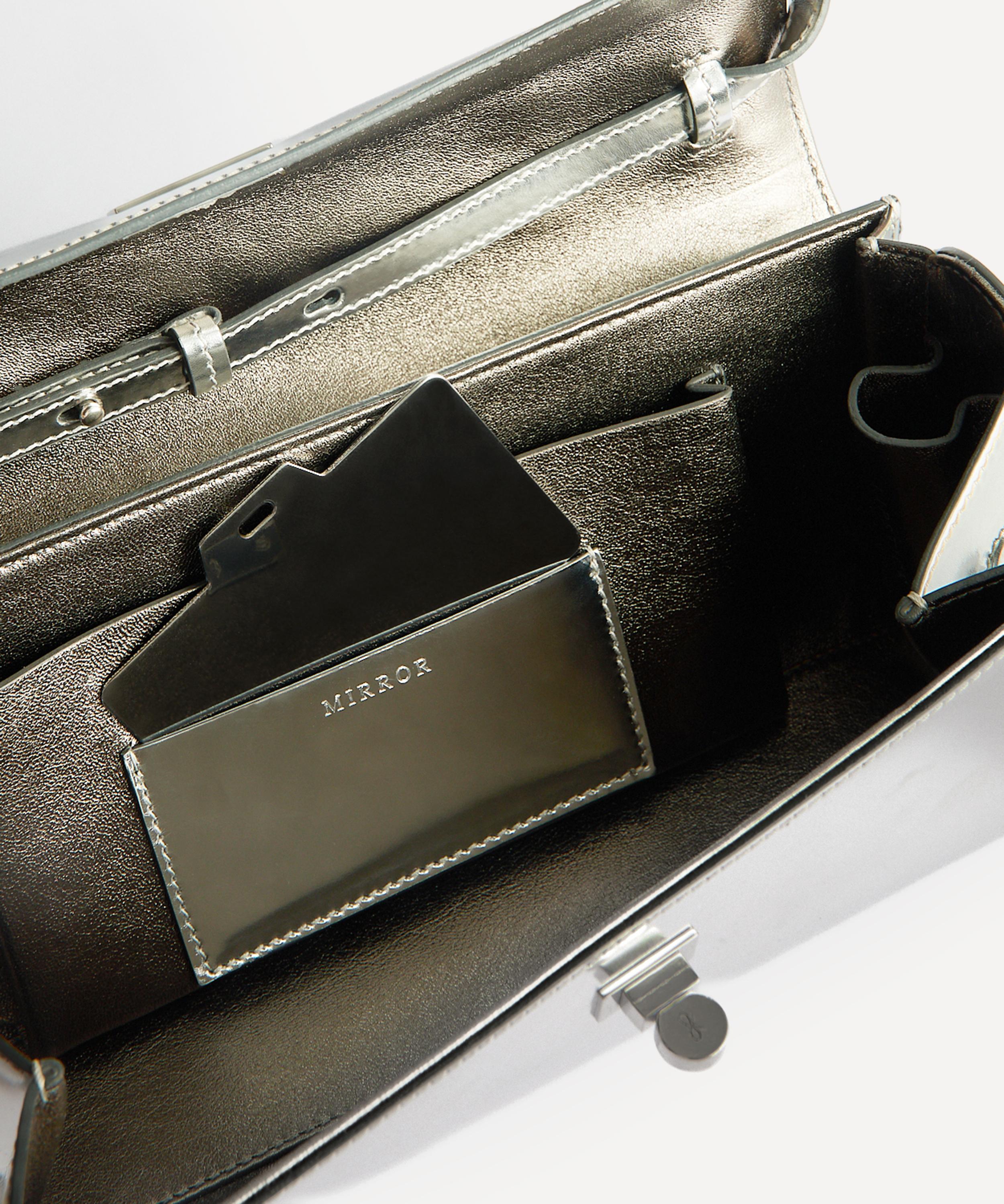 Anya Hindmarch - Mortimer Silver Leather Clutch Bag image number 3