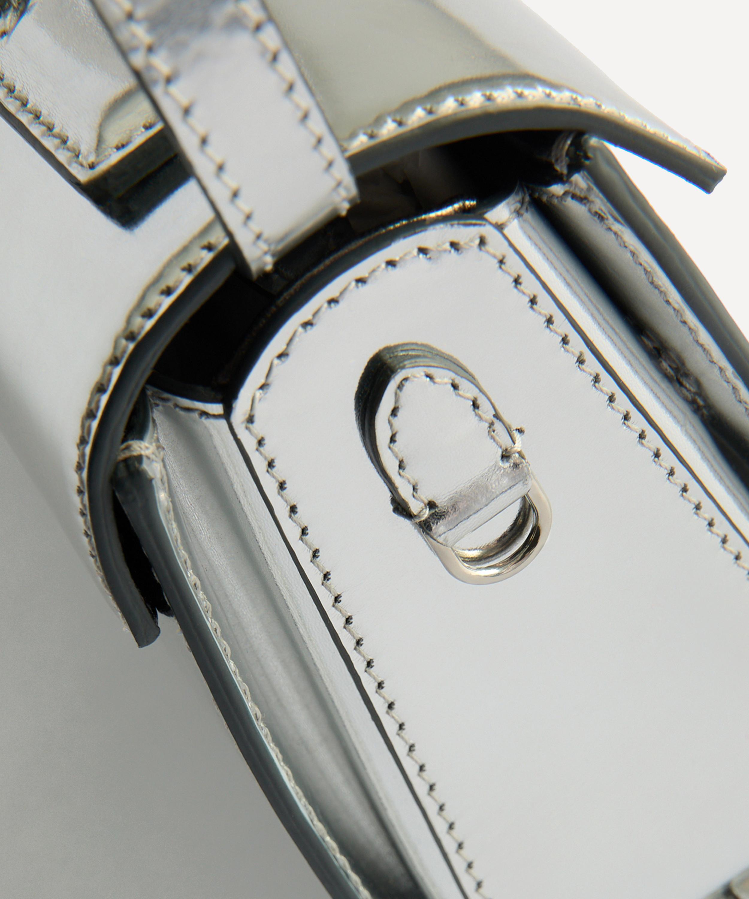 Anya Hindmarch - Mortimer Silver Leather Clutch Bag image number 5
