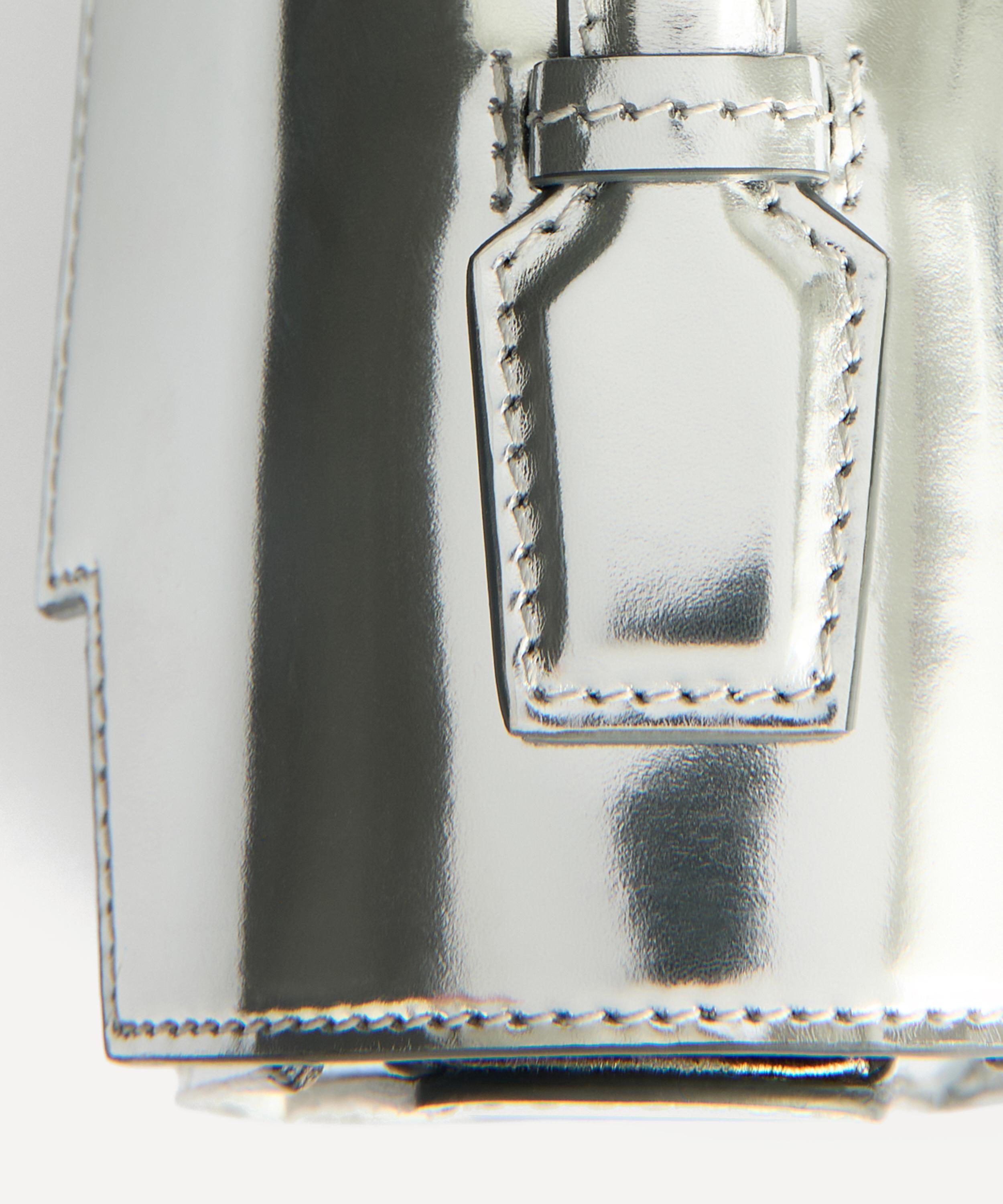 Anya Hindmarch - Mortimer Silver Leather Clutch Bag image number 7
