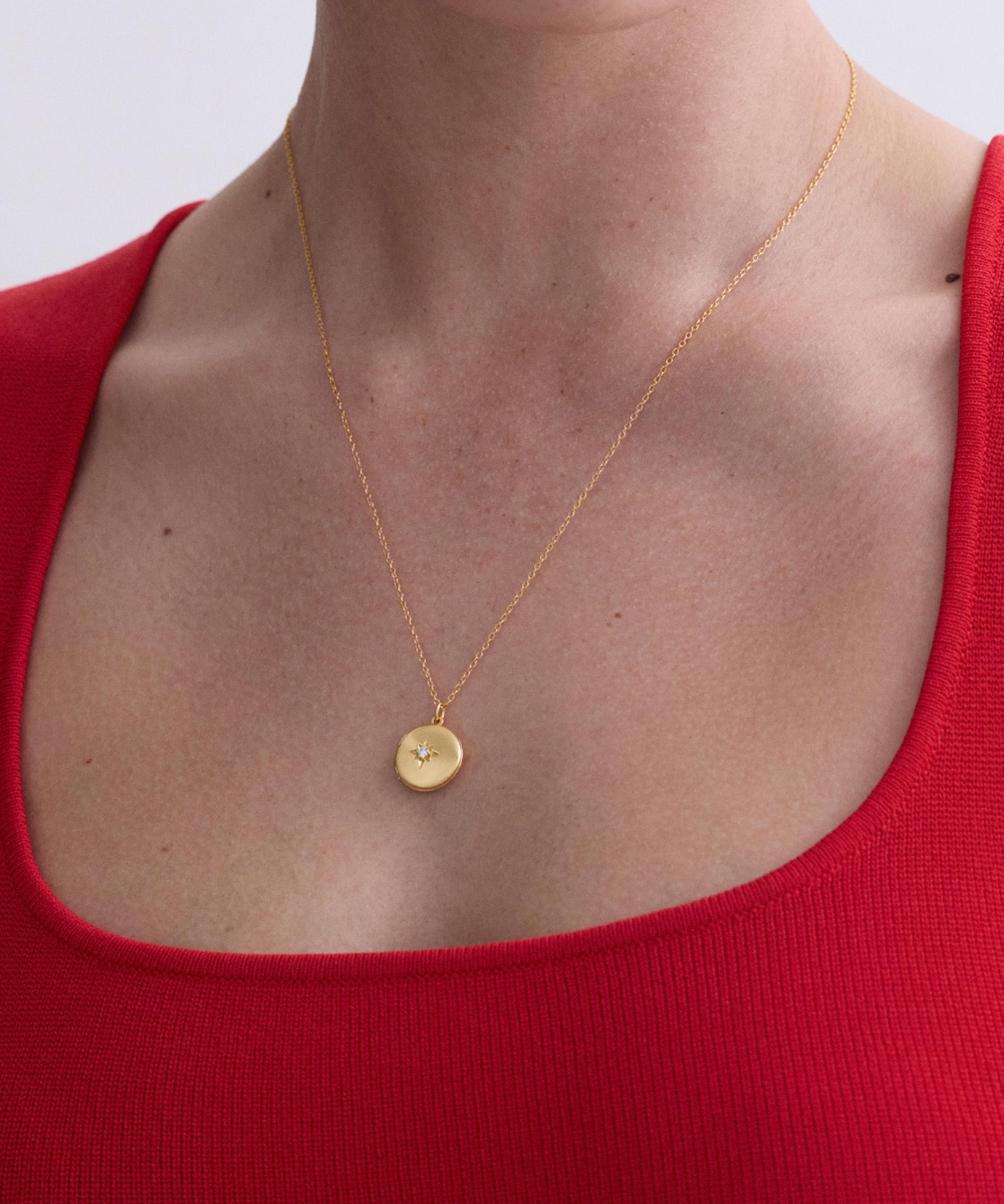 Astley Clarke - 18ct Gold-Plated Vermeil Silver Biography Midi Locket Necklace image number 1