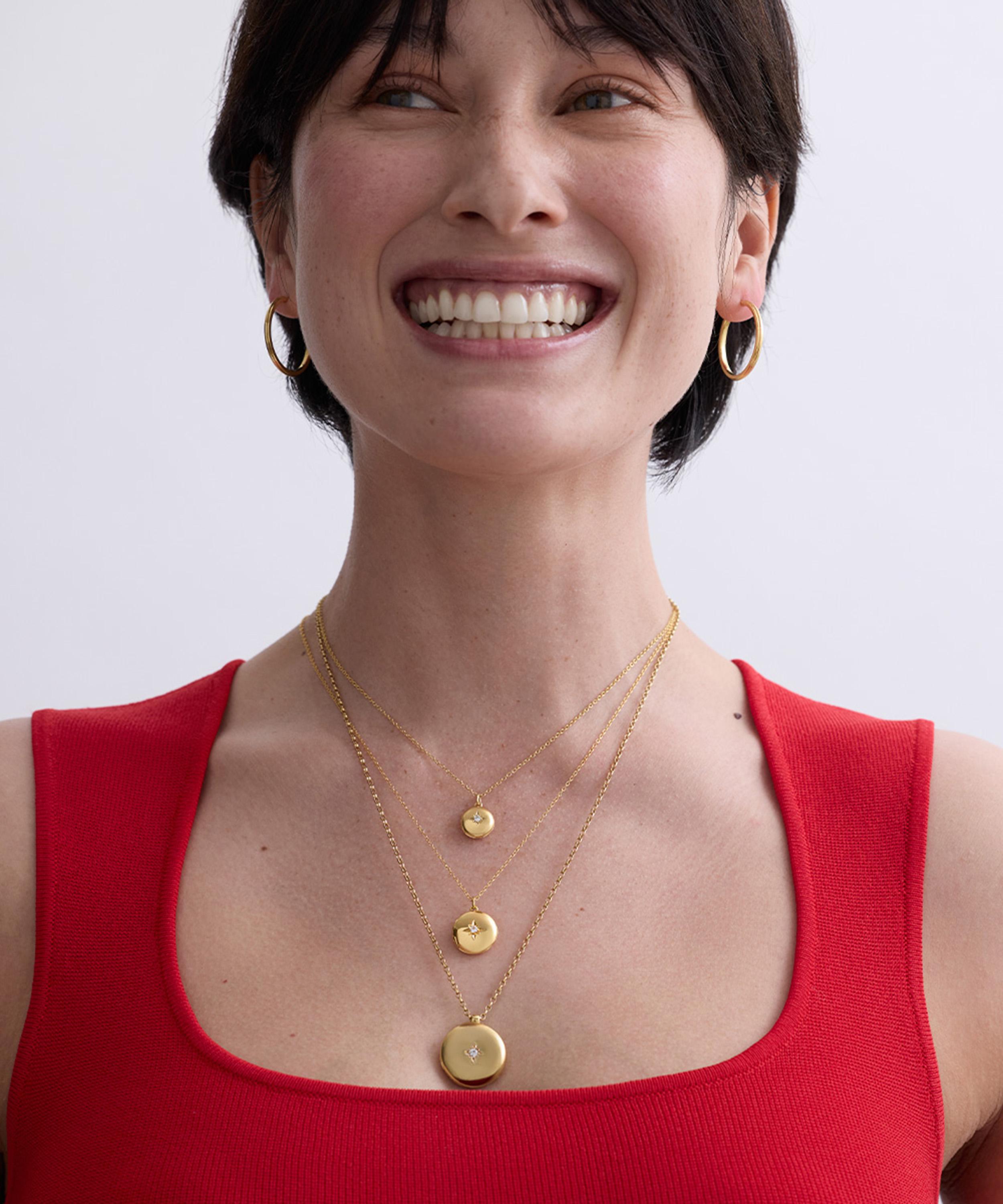 Astley Clarke - 18ct Gold-Plated Vermeil Silver Biography Midi Locket Necklace image number 3