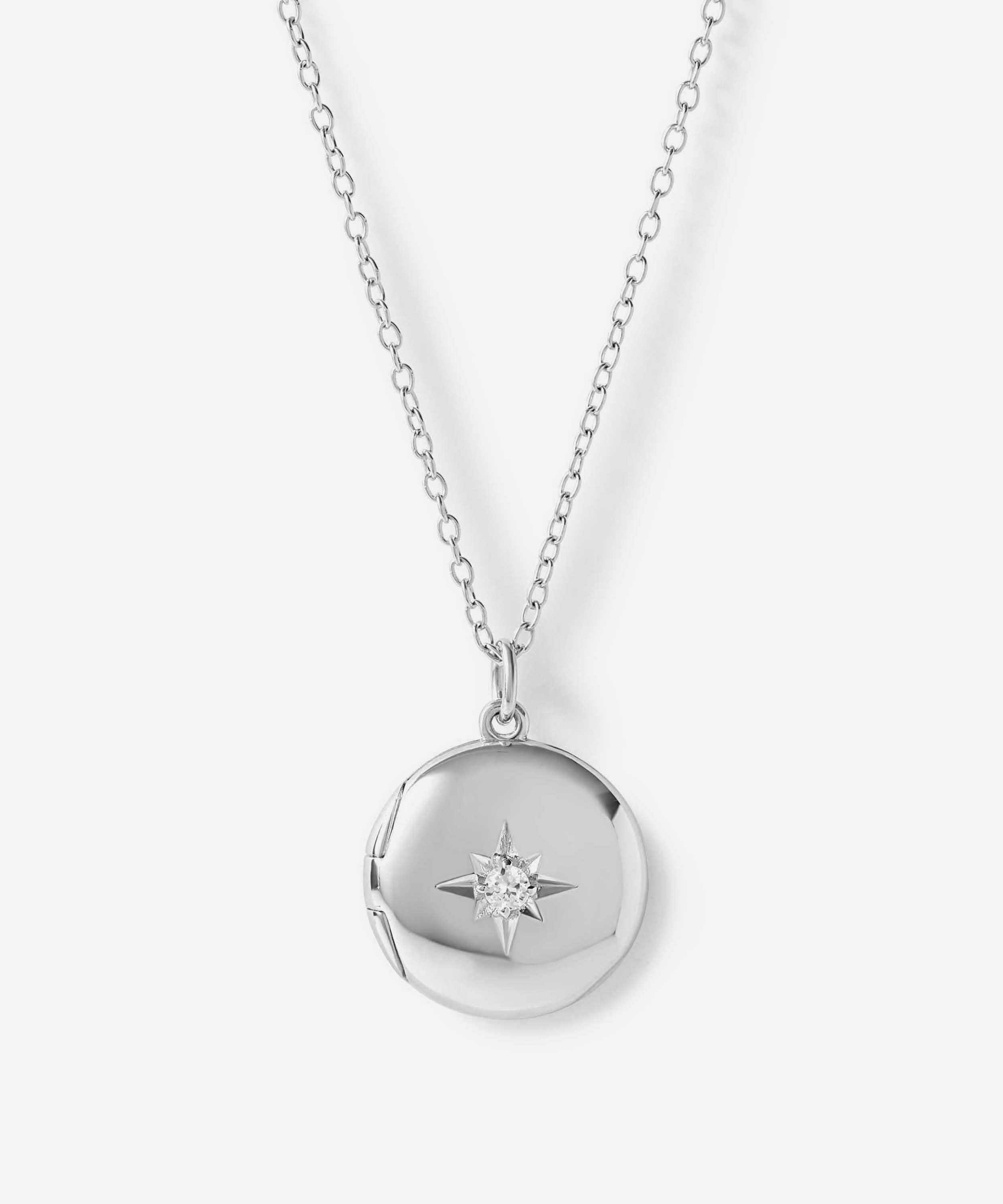 Astley Clarke - Sterling Silver Biography Midi Locket Necklace