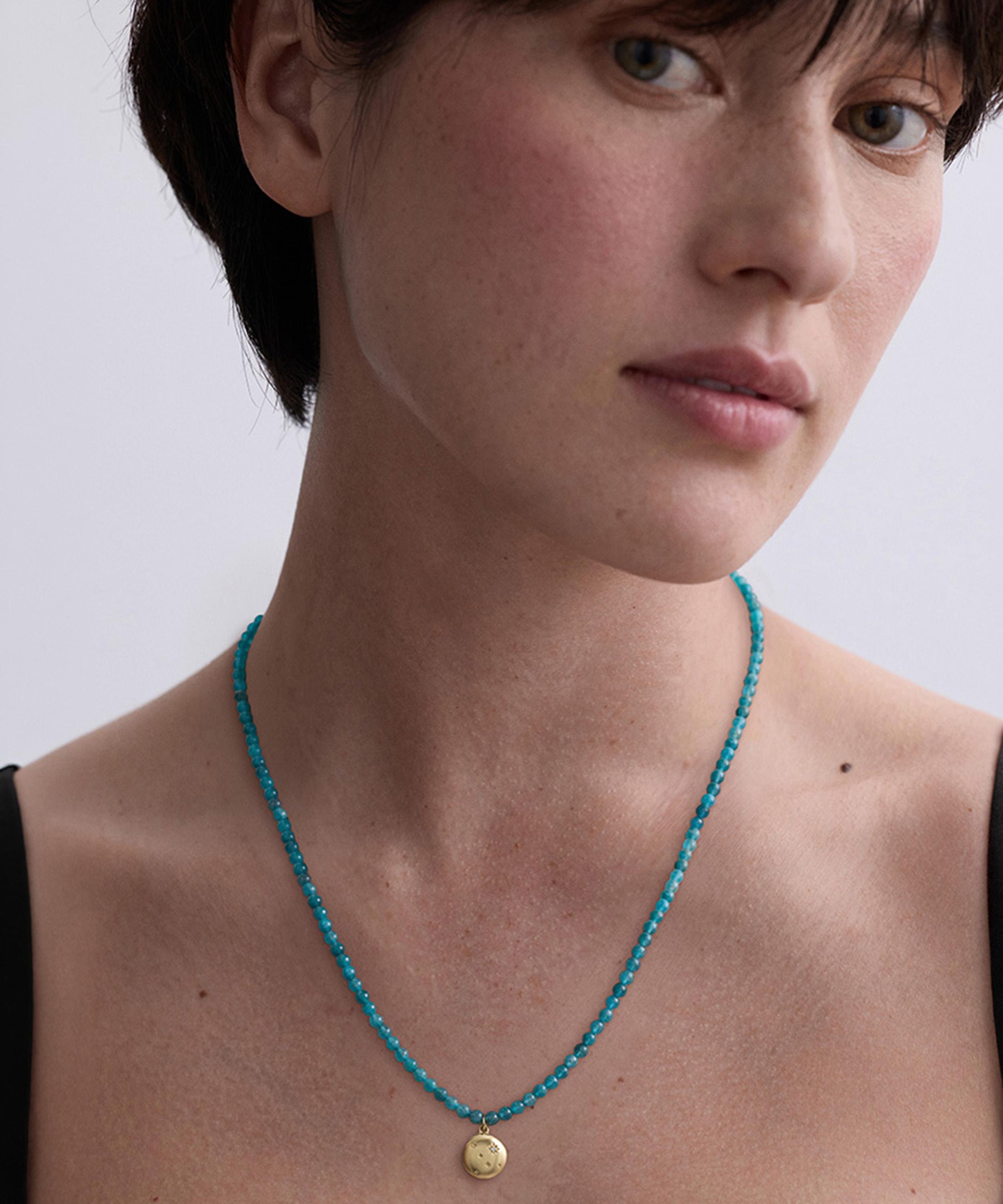 Astley Clarke - 18ct Gold-Plated Vermeil Silver Tiny Star Blue Apatite Locket Necklace image number 1