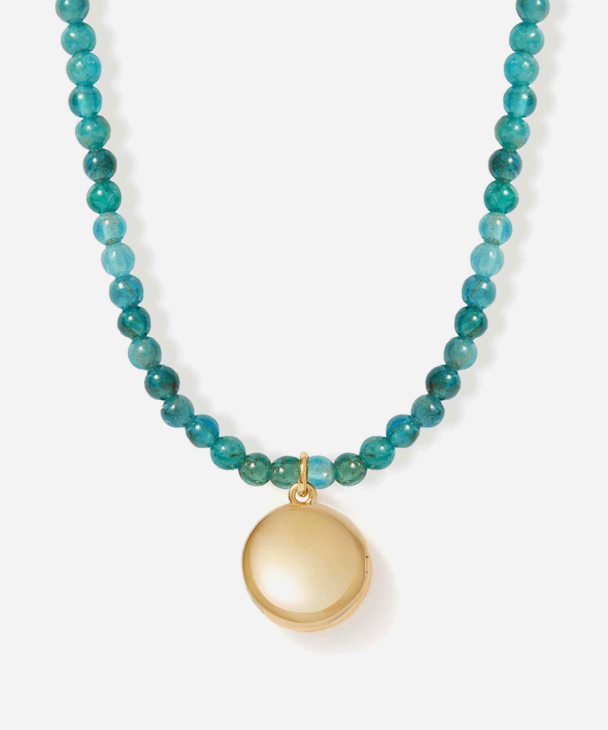 Astley Clarke - 18ct Gold-Plated Vermeil Silver Tiny Star Blue Apatite Locket Necklace image number 4