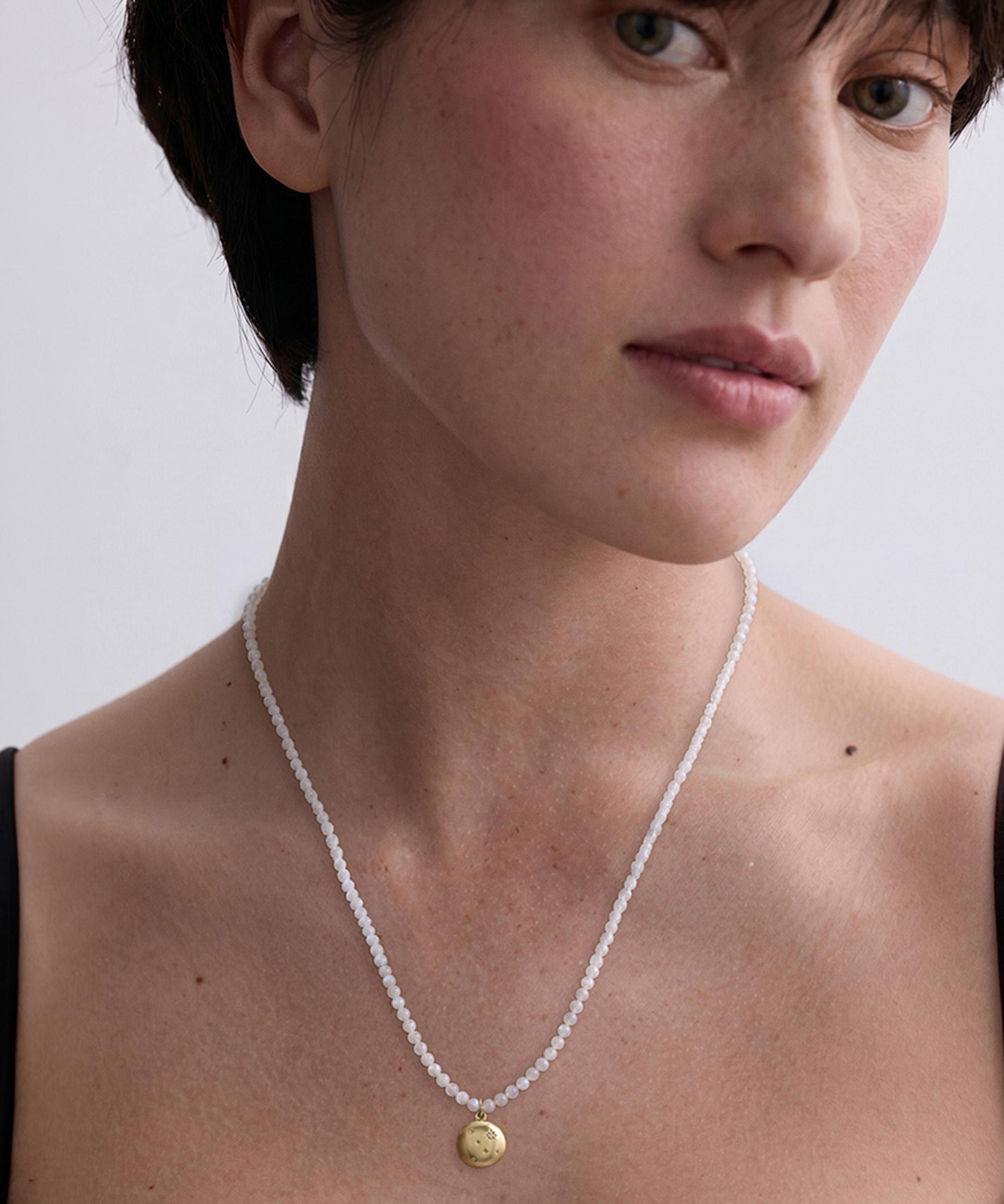 Astley Clarke - 18ct Gold-Plated Vermeil Silver Tiny Star Mother of Pearl Locket Necklace image number 1