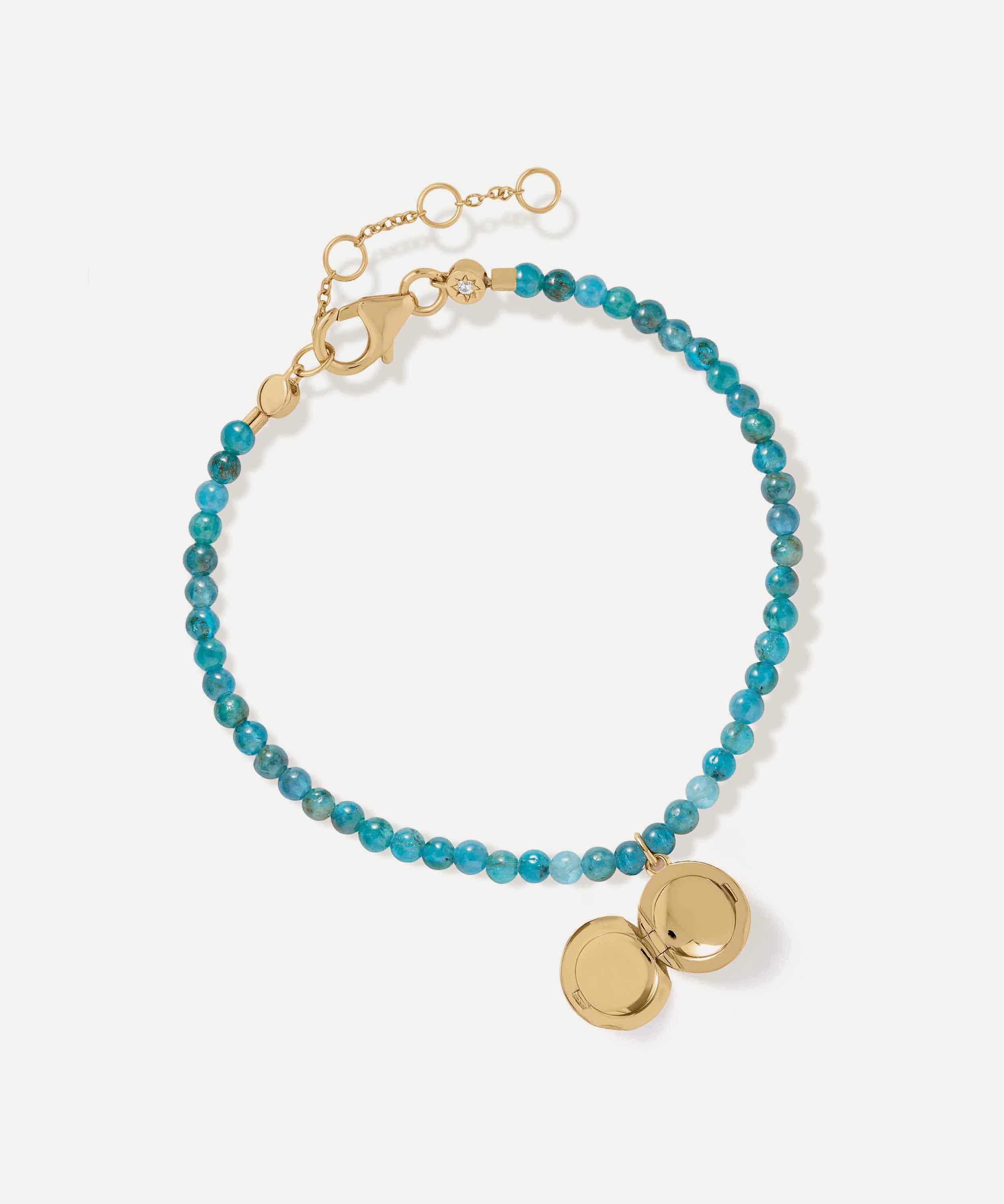 Astley Clarke - 18ct Gold-Plated Vermeil Silver Tiny Star Blue Apatite Locket Bracelet image number 2
