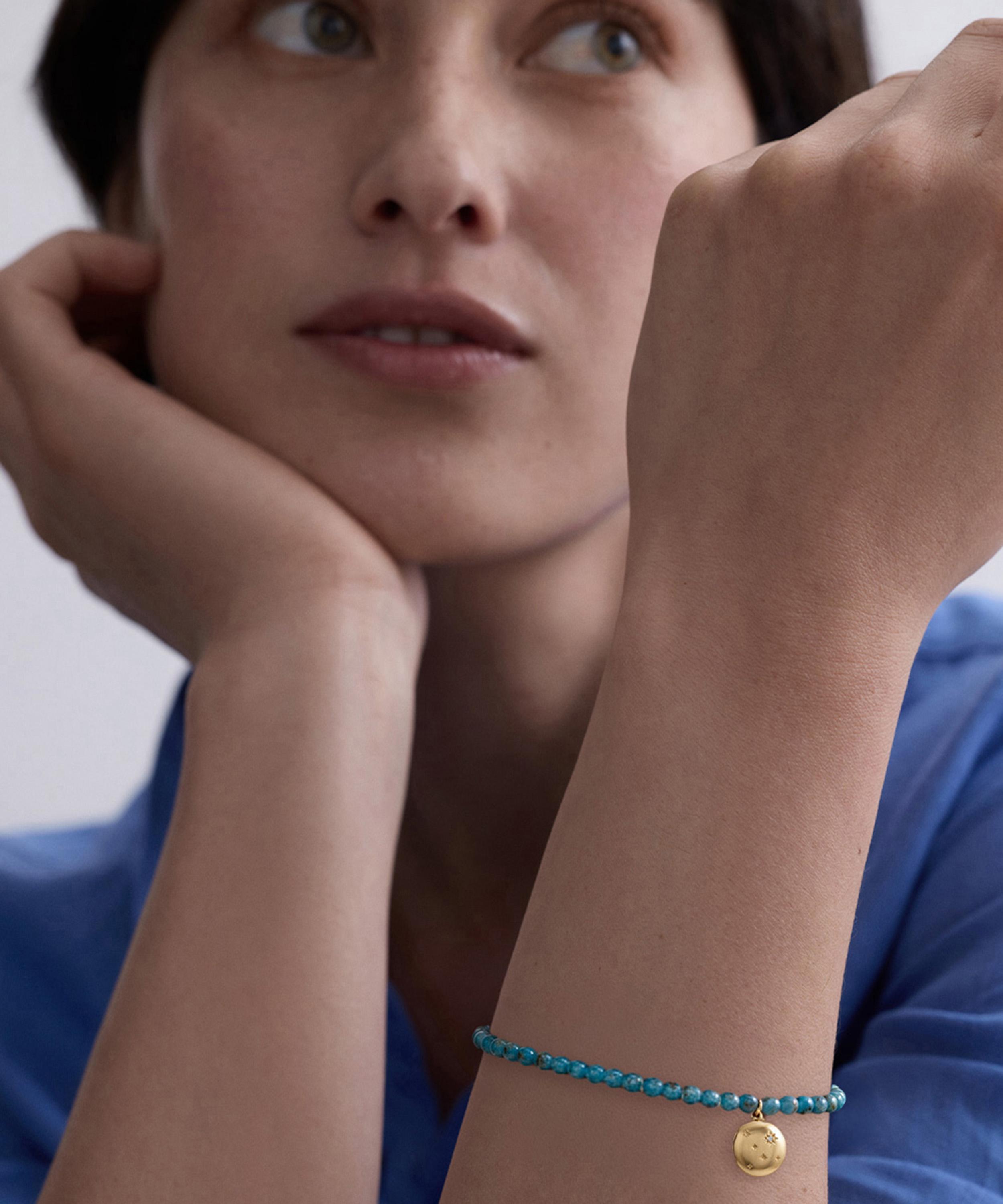 Astley Clarke - 18ct Gold-Plated Vermeil Silver Tiny Star Blue Apatite Locket Bracelet image number 3