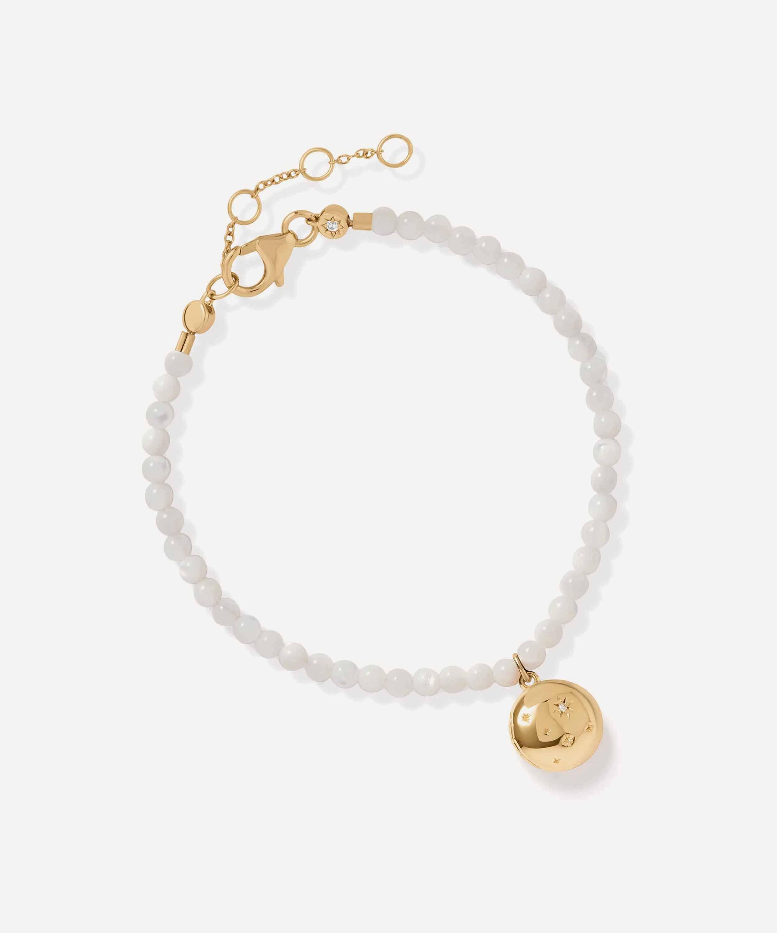 Astley Clarke - 18ct Gold-Plated Vermeil Silver Tiny Star Mother of Pearl Locket Bracelet