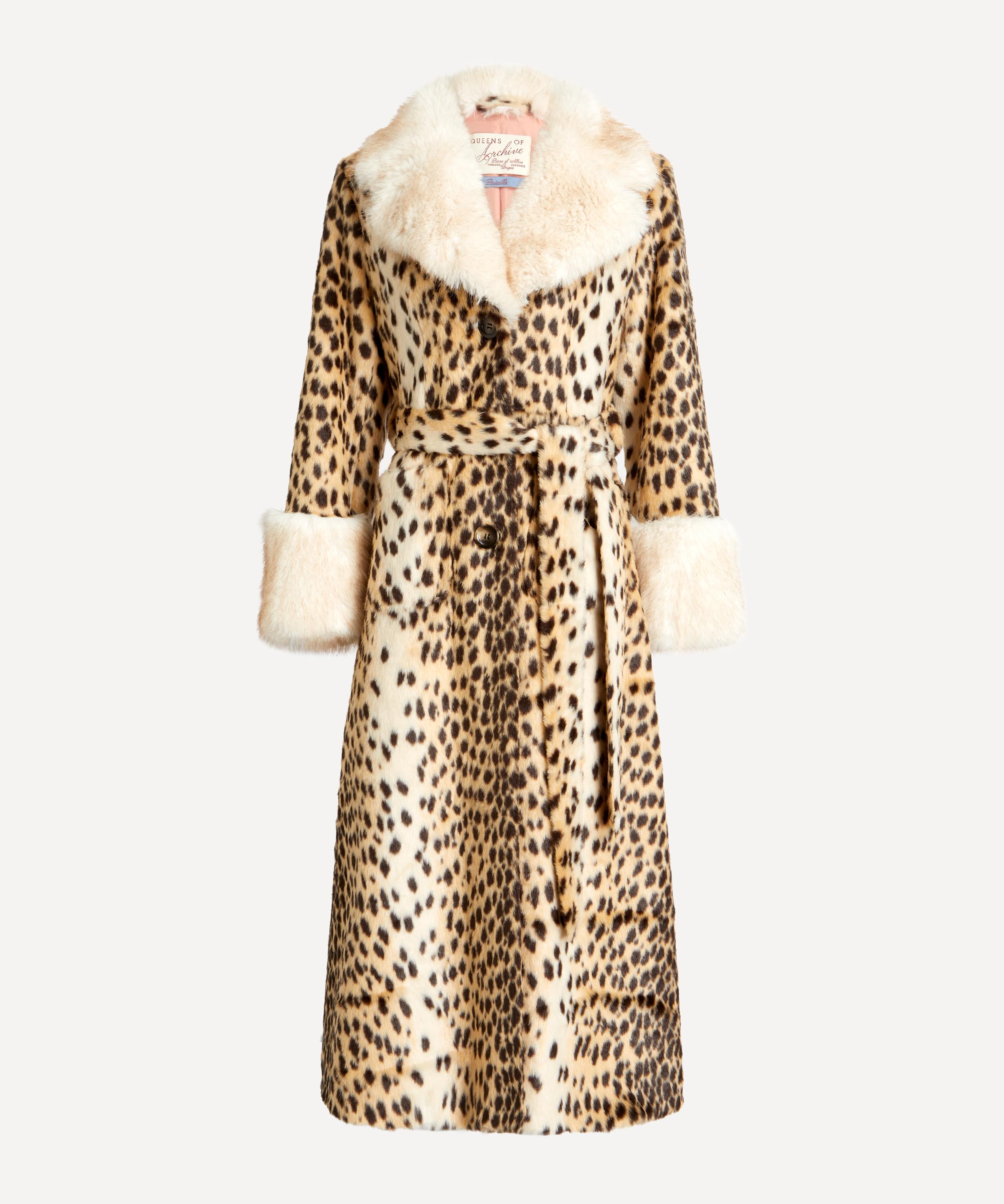 Queens of Archive - Priscilla Cheetah Print Maxi Coat image number 0