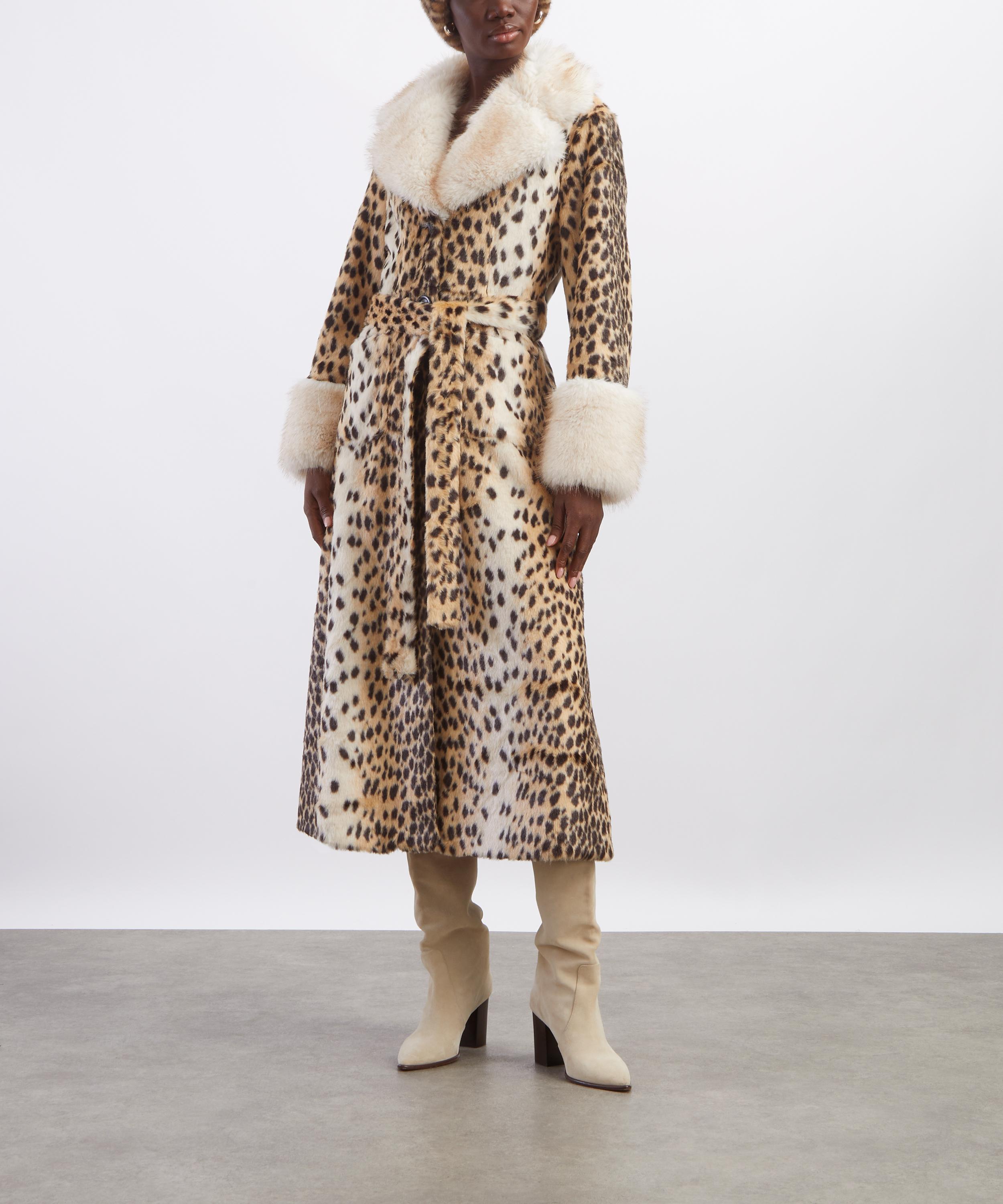 Queens of Archive - Priscilla Cheetah Print Maxi Coat image number 1