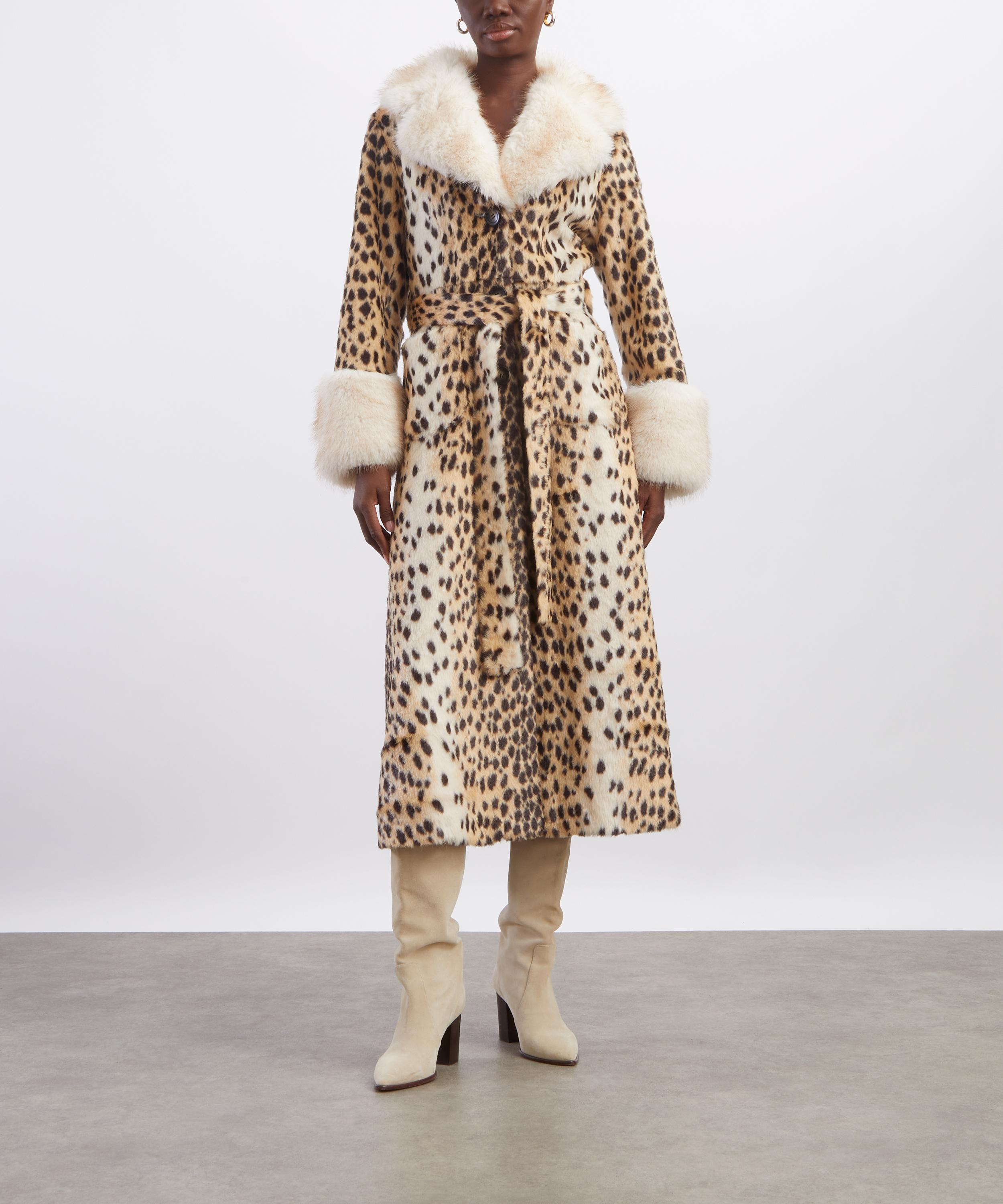 Queens of Archive - Priscilla Cheetah Print Maxi Coat image number 2