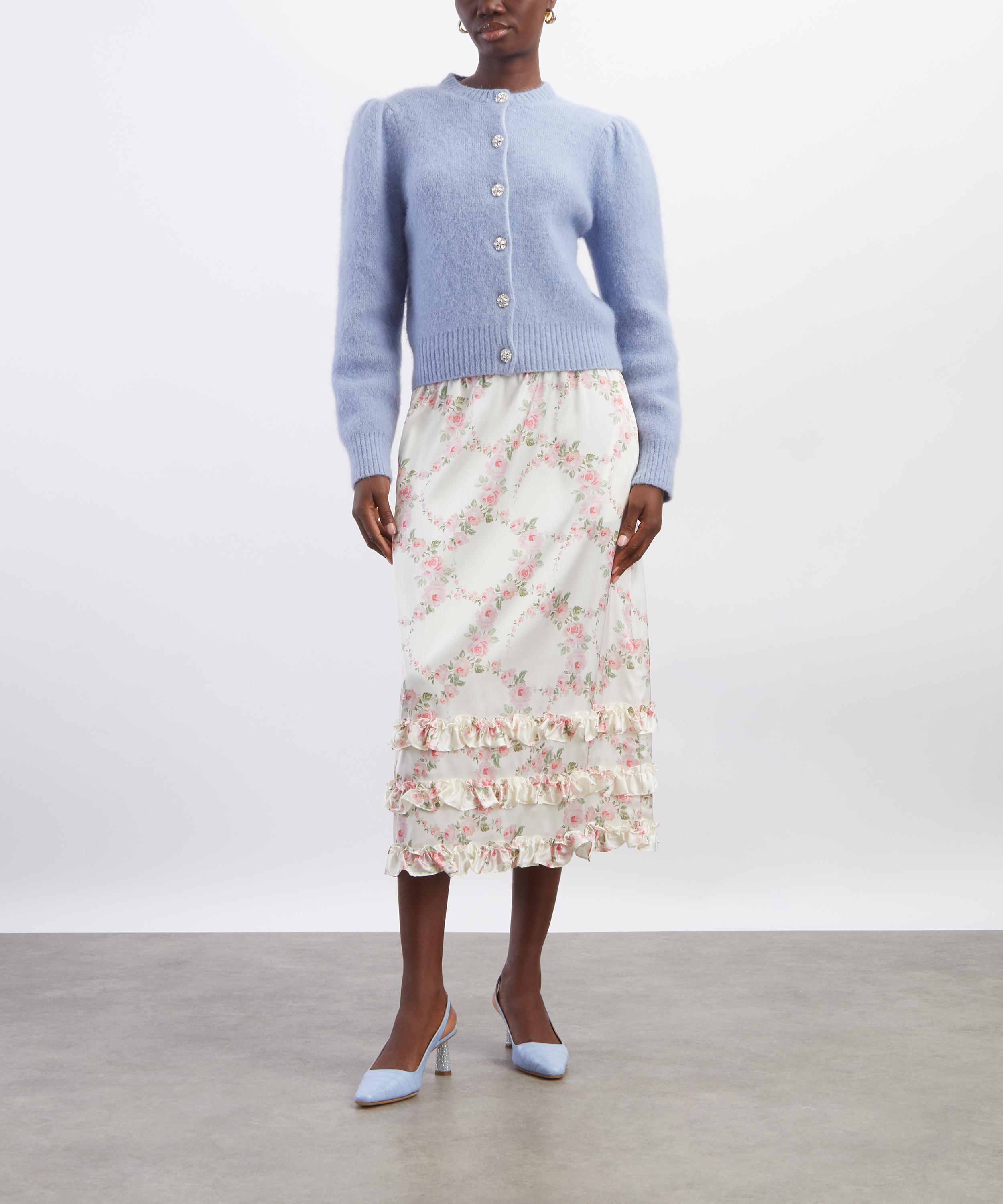 Queens of Archive - Lucie Powder Blue Alpaca Knit Cardigan image number 1