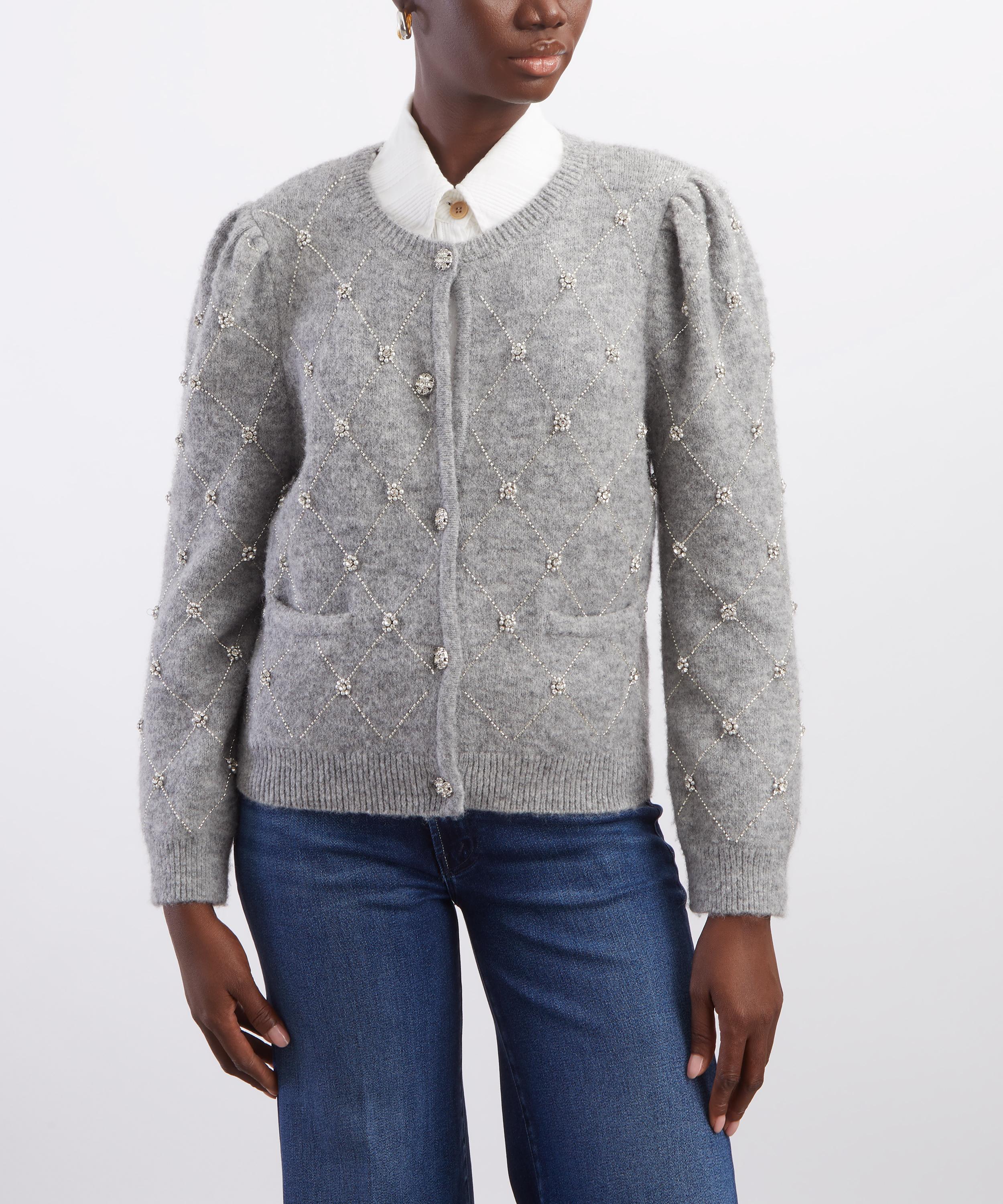 Queens of Archive - Iris Hand-Embellished Diamant&eacute; Cardigan image number 2