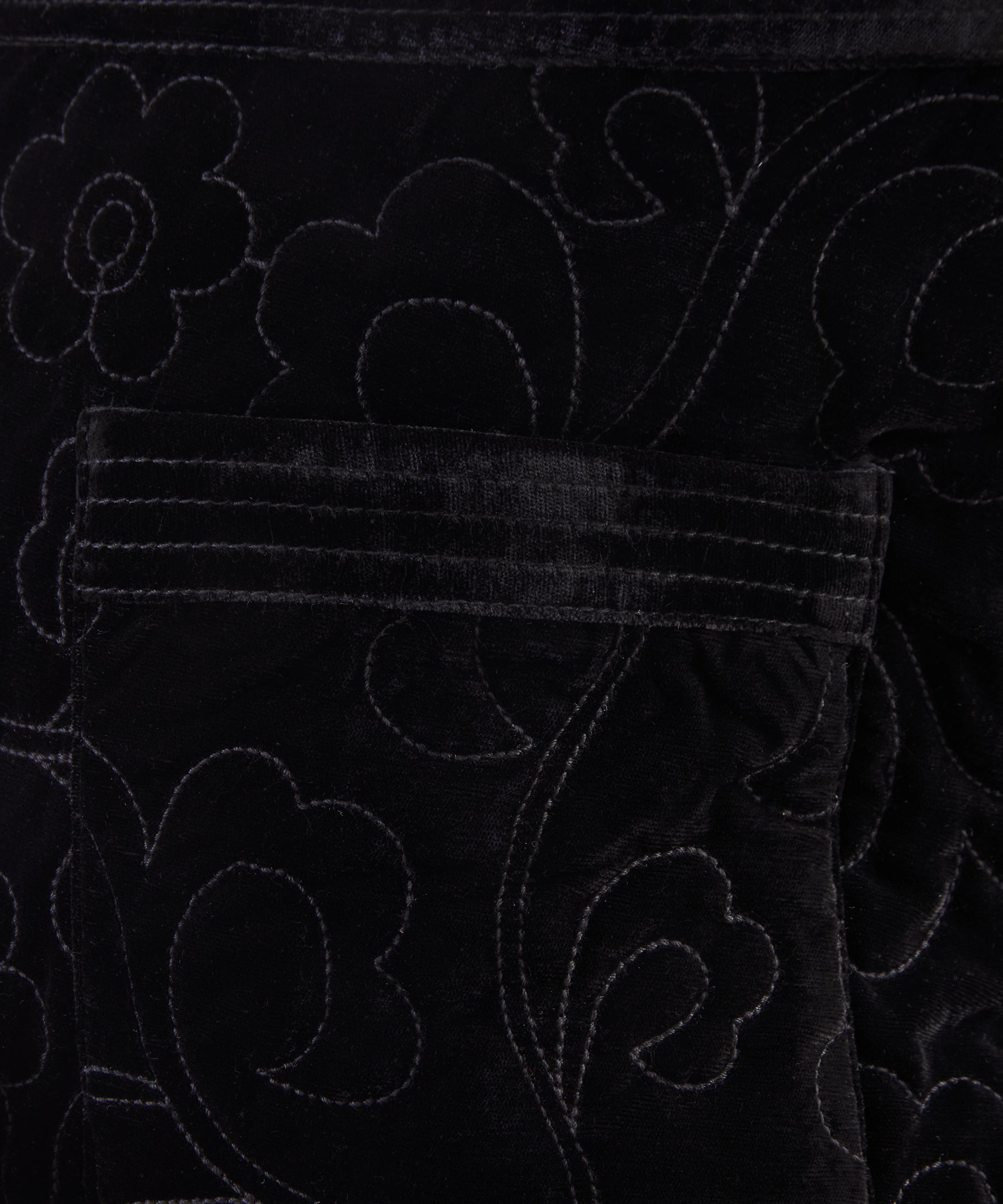 Queens of Archive - Maybelle Black Velvet Quilted Mini Skirt image number 4
