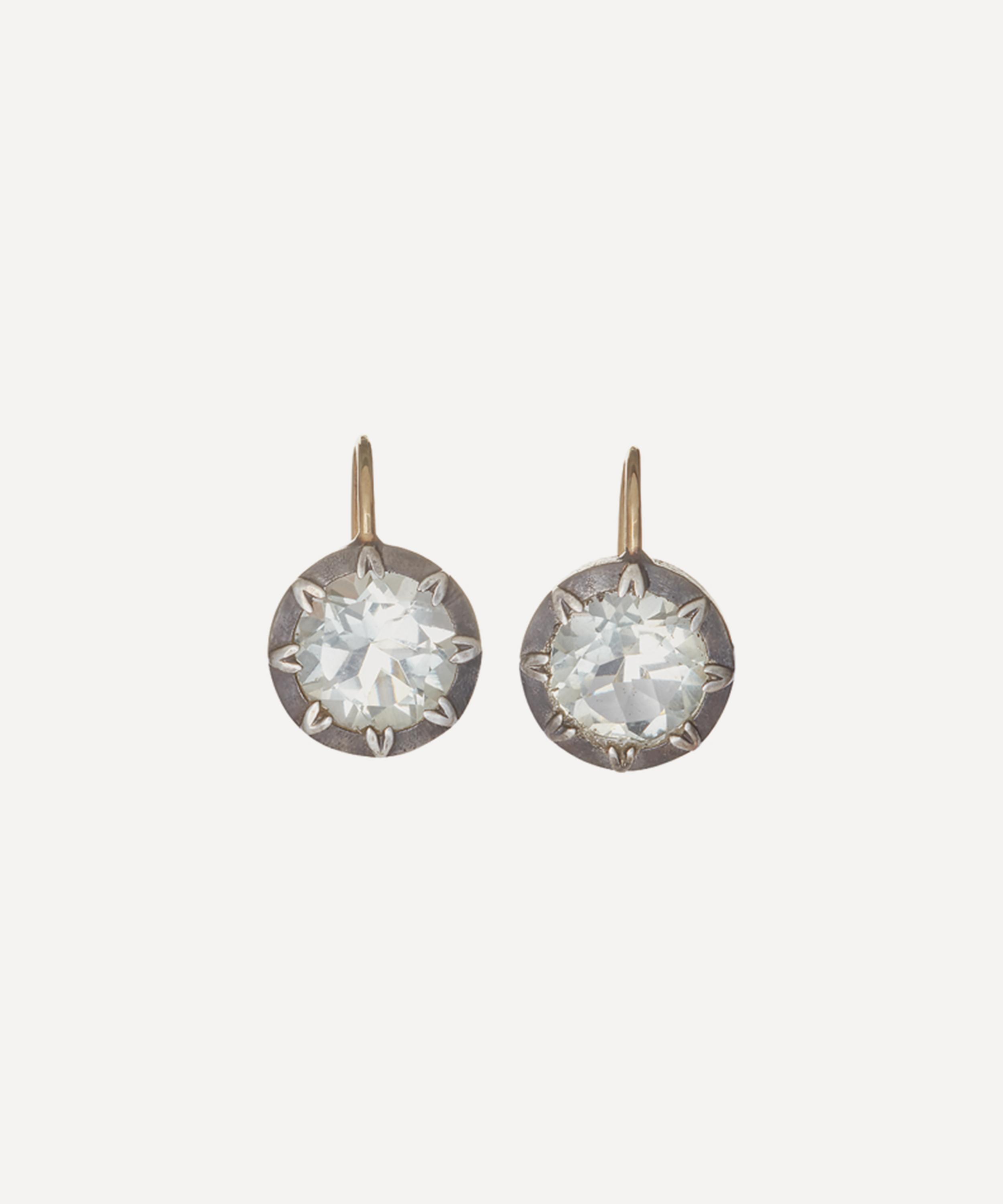5 Octobre - 14ct Gold Lumi Green Drop Earrings image number 0