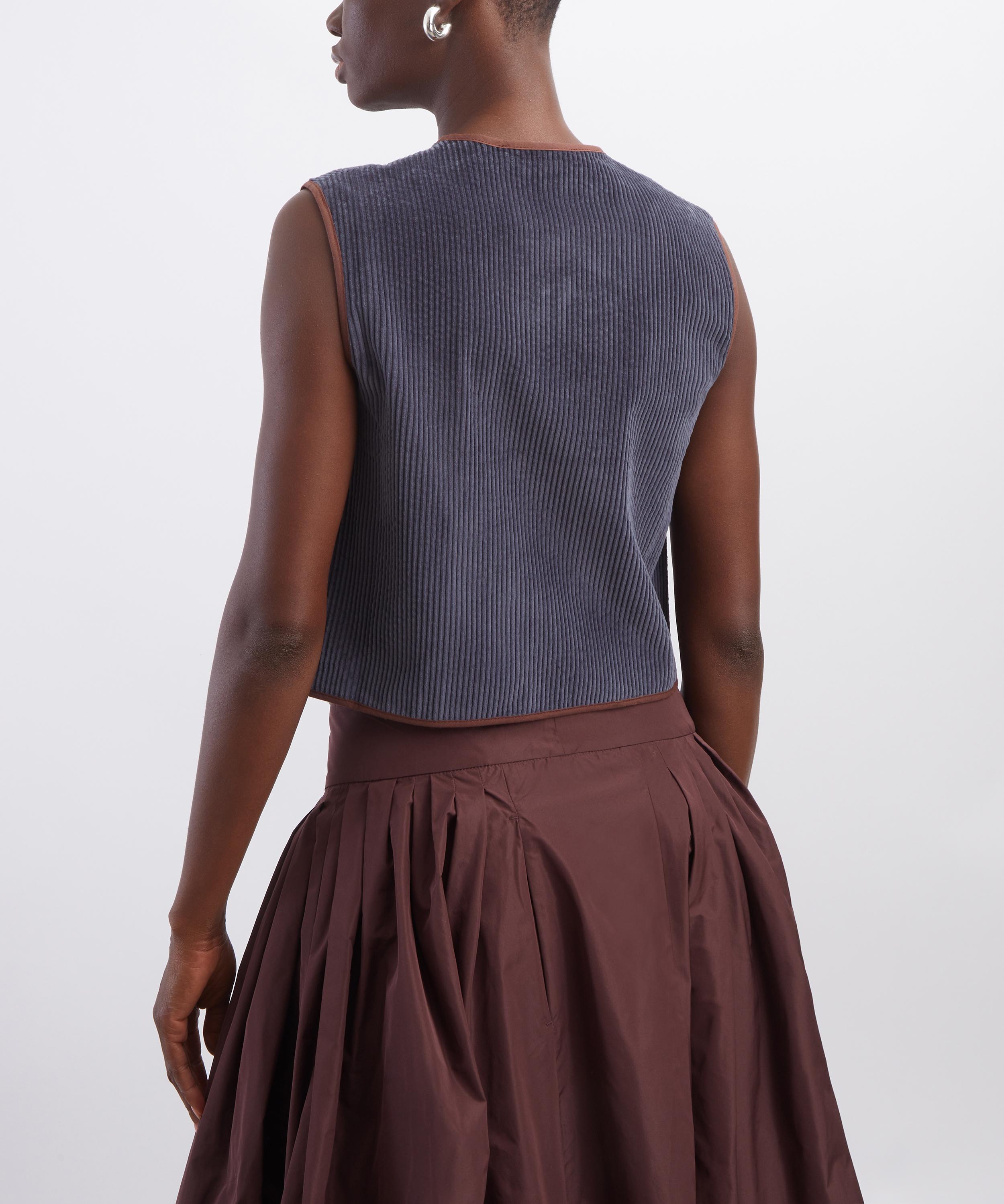 Maria de la Orden - Vienna Navy Corduroy Vest image number 3
