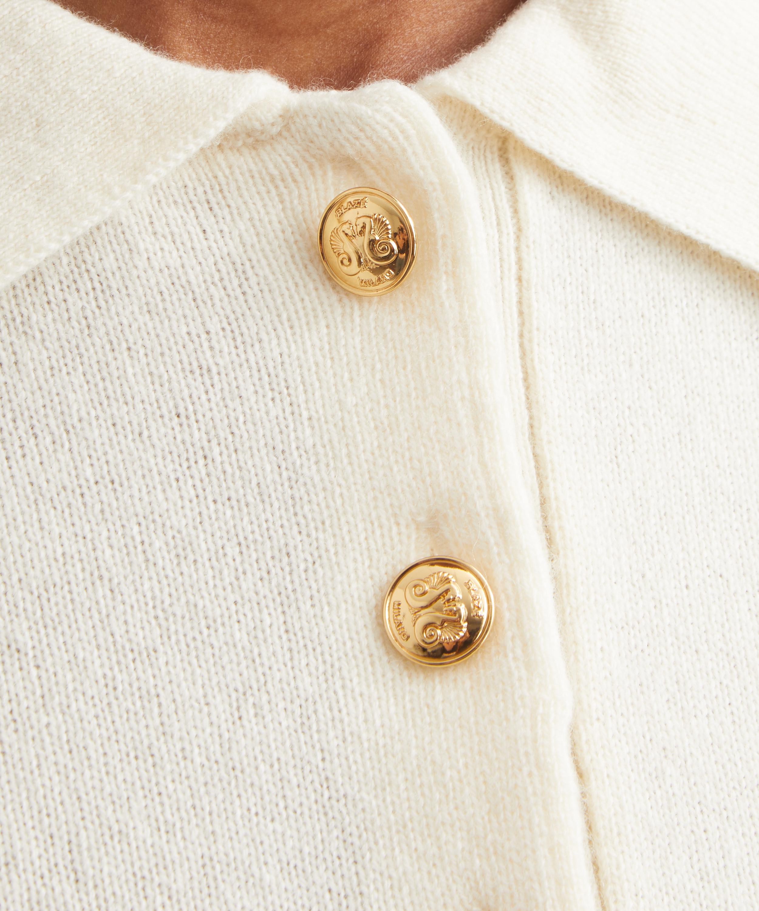 BLAZ&Eacute; Milano - Highland Wool-Cashmere Polo image number 4
