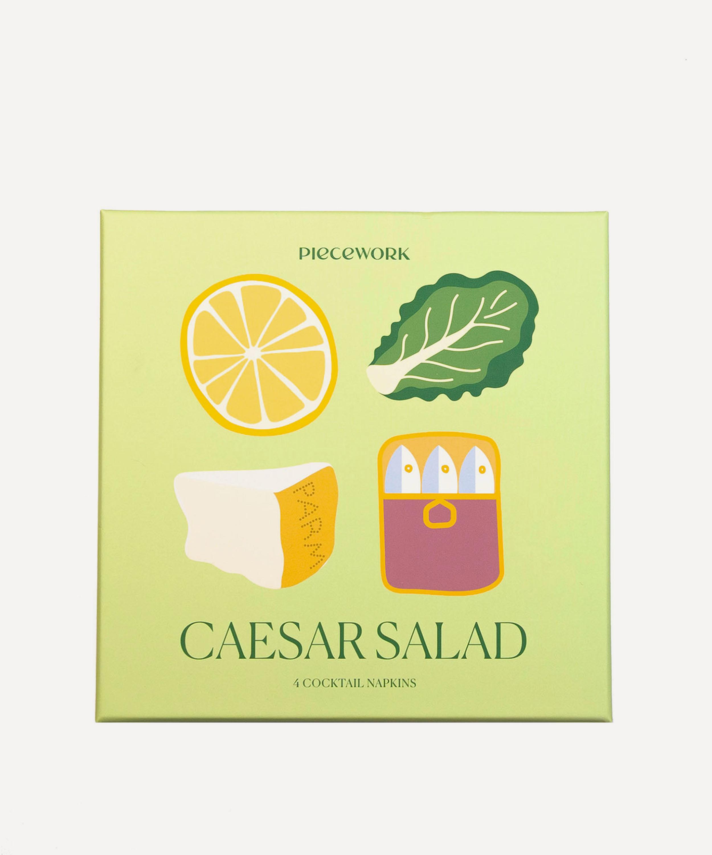 Piecework - Caesar Salad Linen Cocktail Napkins Set of Four image number 3