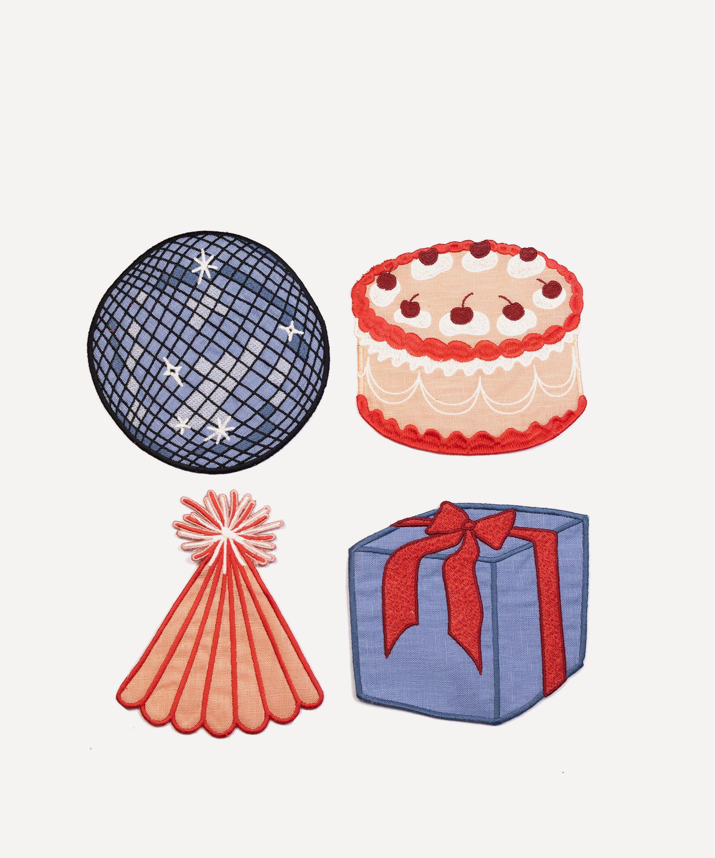 Piecework - Birthday Linen Cocktail Napkins Set of Four image number 0