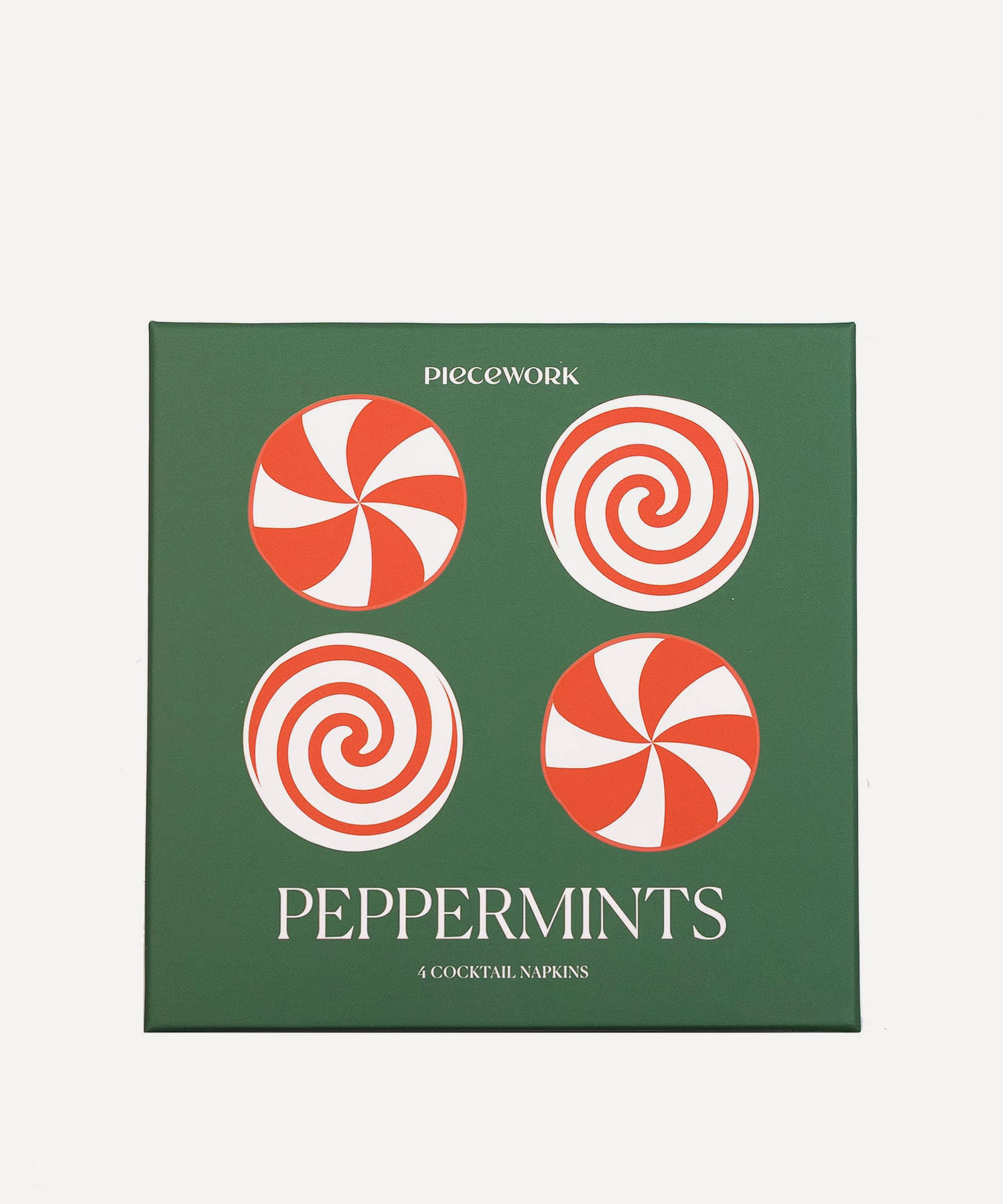 Piecework - Peppermint Linen Cocktail Napkins Set of Four image number 3