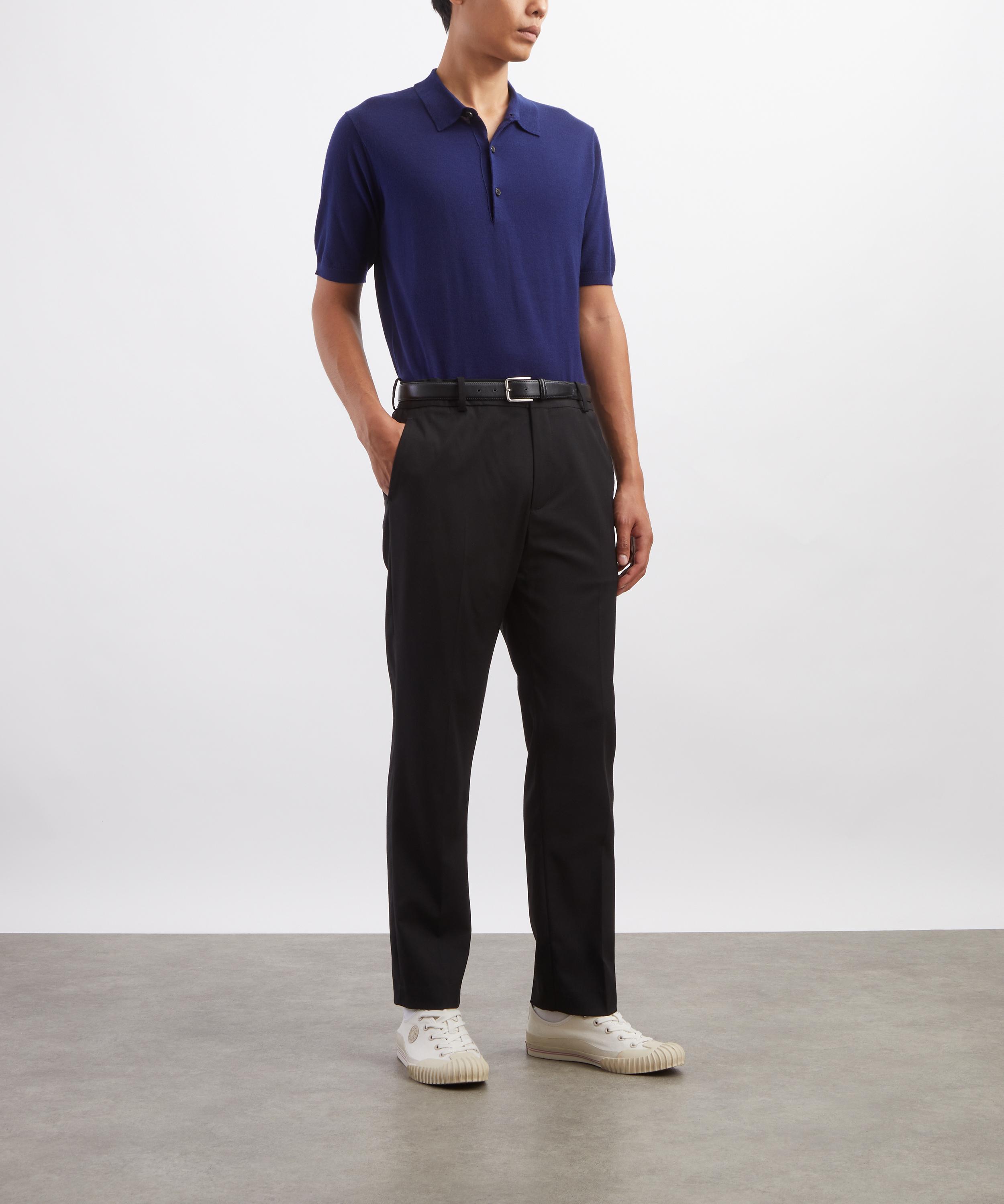 Dries Van Noten - Blue Merino Wool Polo Shirt image number 1