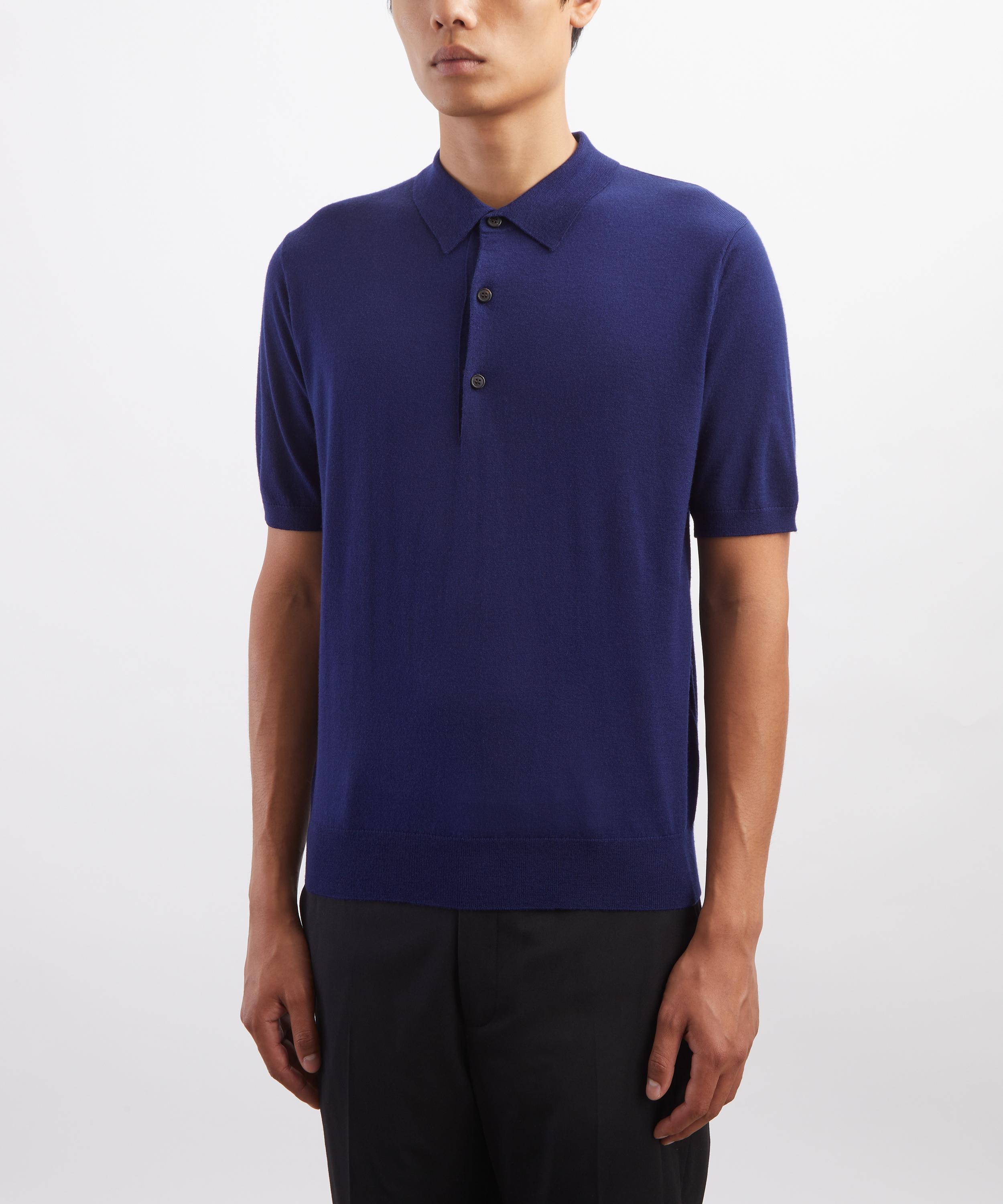 Dries Van Noten - Blue Merino Wool Polo Shirt image number 2