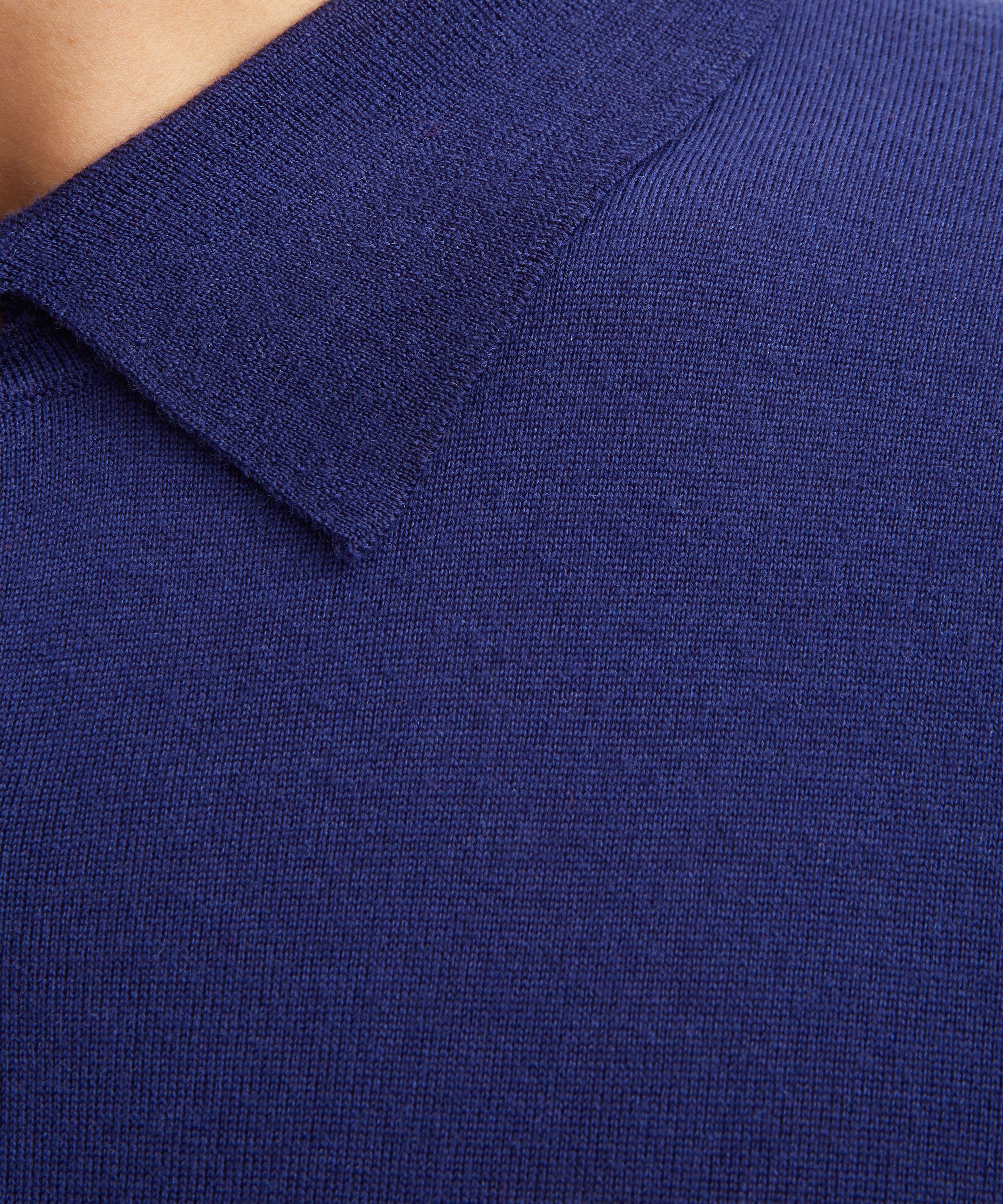 Dries Van Noten - Blue Merino Wool Polo Shirt image number 4