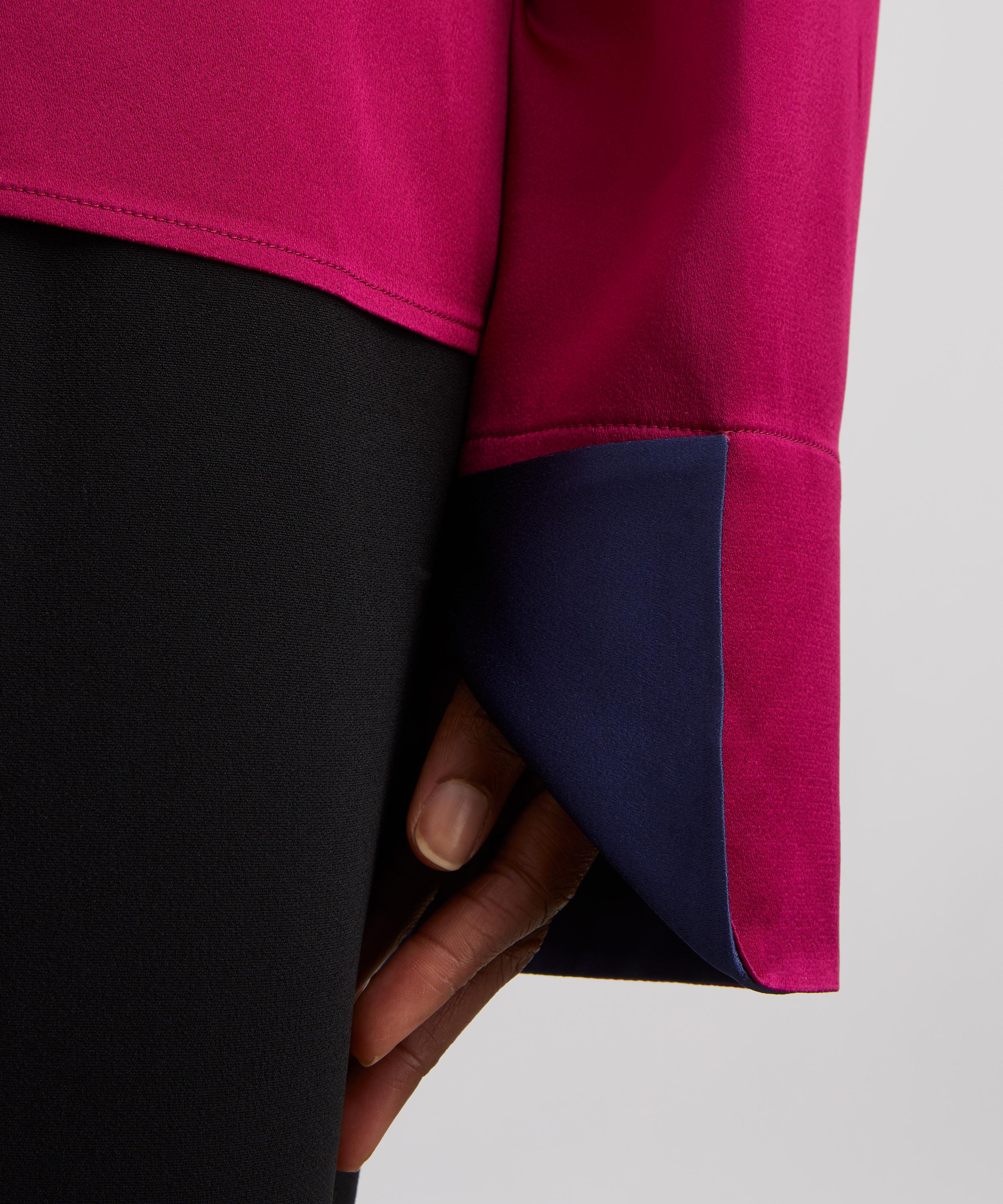 Stella McCartney - Tie-Back Satin Top in Dark Raspberry image number 4