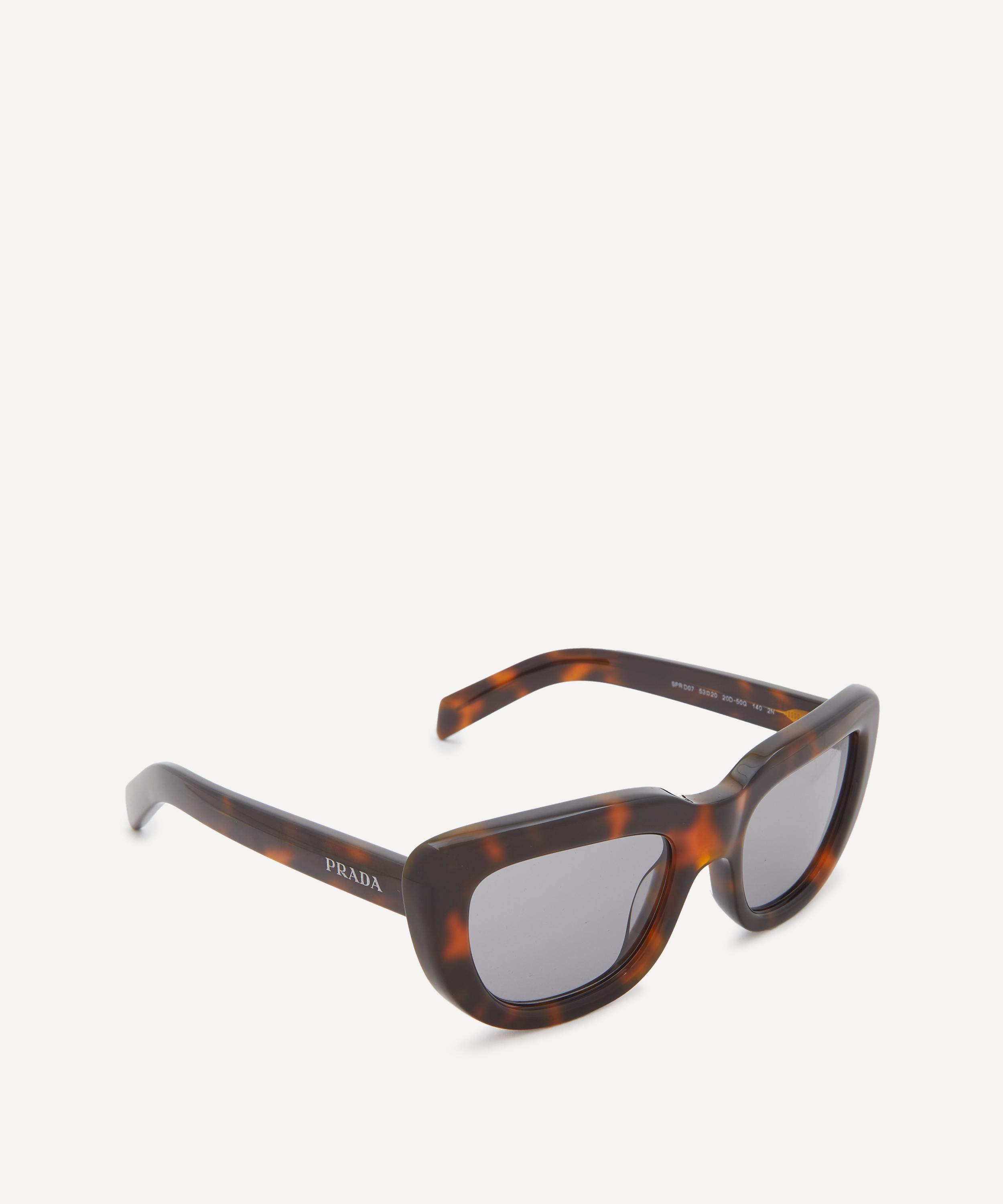Prada - Oversized Cat Eye Tortoise Acetate Sunglasses image number 2