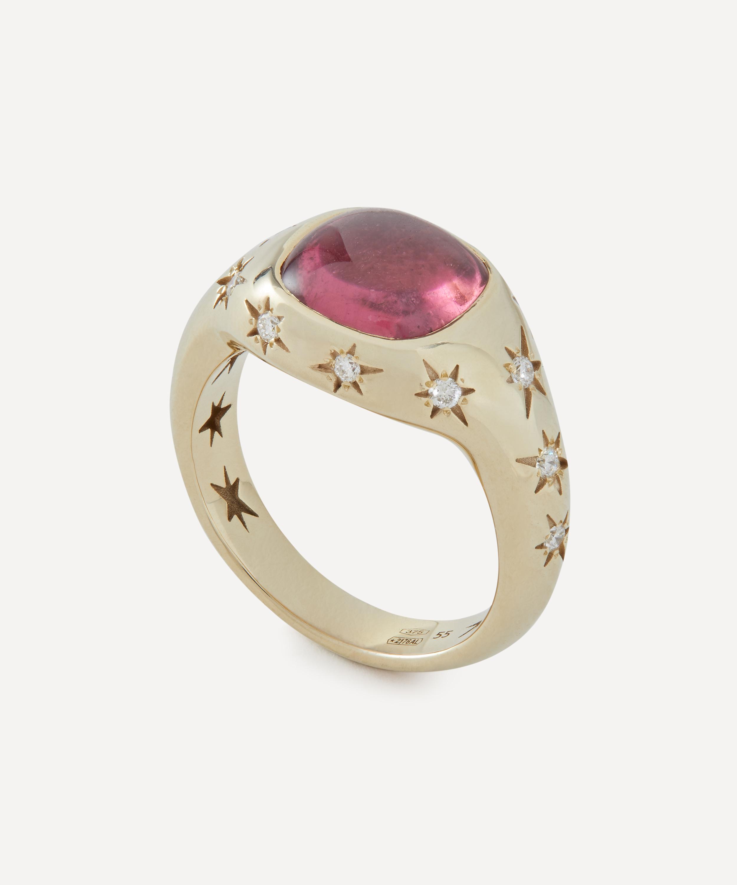 Liberty - 9ct Gold Ianthe Star Pink Tourmaline and Diamond Cocktail Ring image number 0