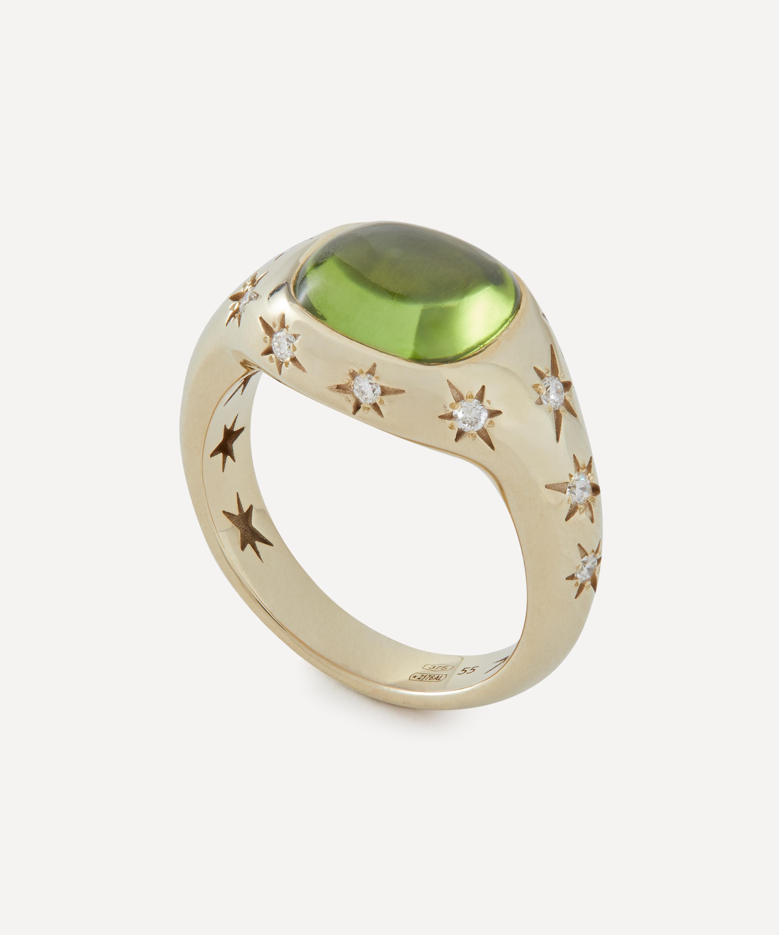 Liberty - 9ct Gold Ianthe Star Peridot and Diamond Cocktail Ring image number 0