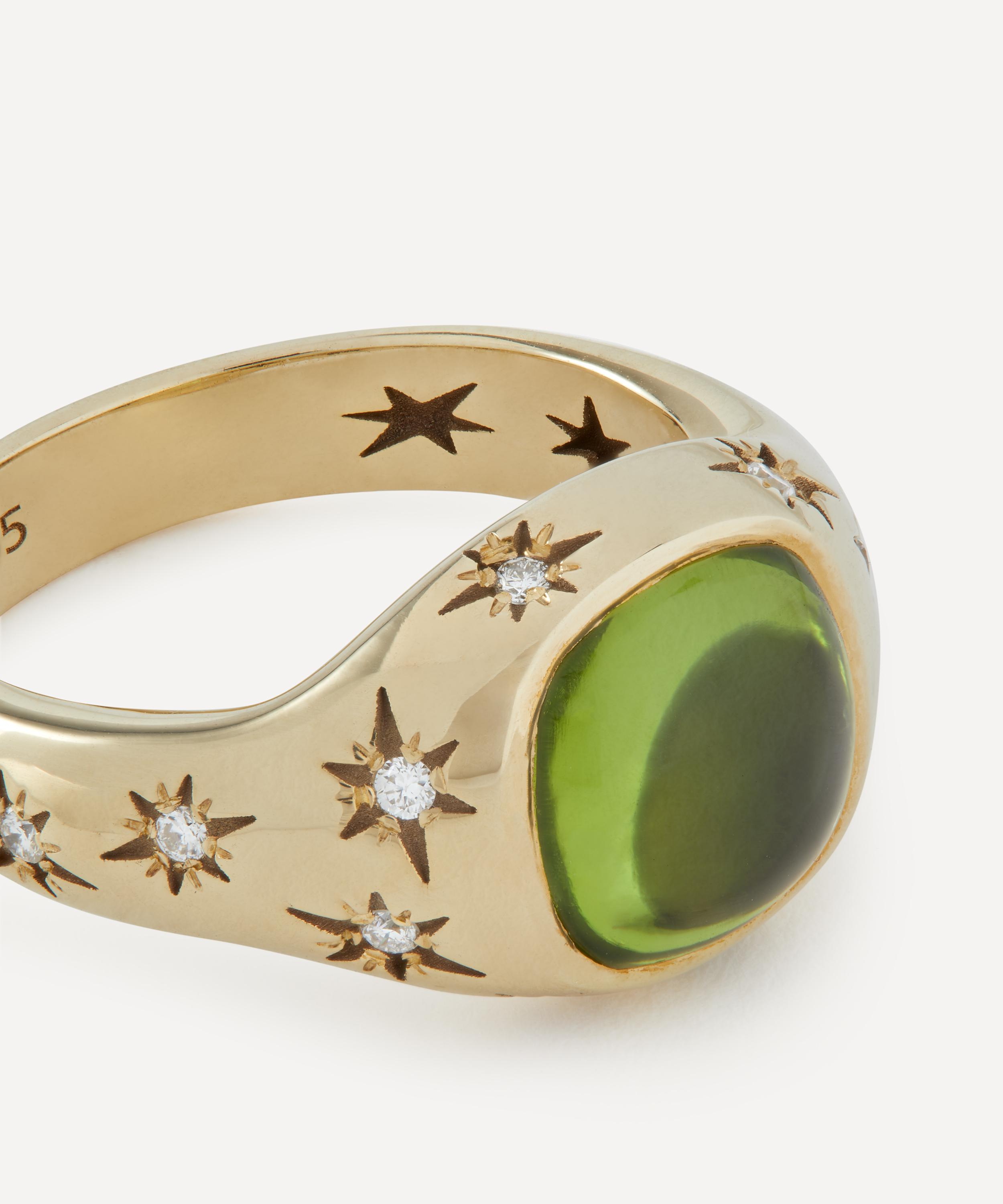 Liberty - 9ct Gold Ianthe Star Peridot and Diamond Cocktail Ring image number 2