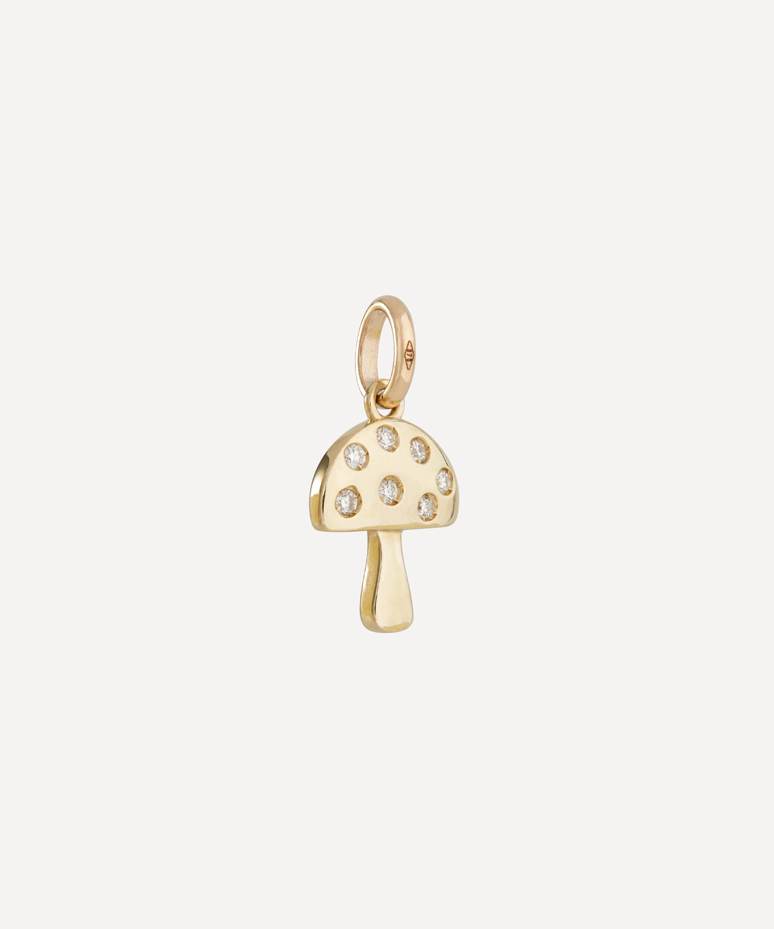 Liberty - 9ct Gold Wish Me Luck Mushroom Pendant image number 2