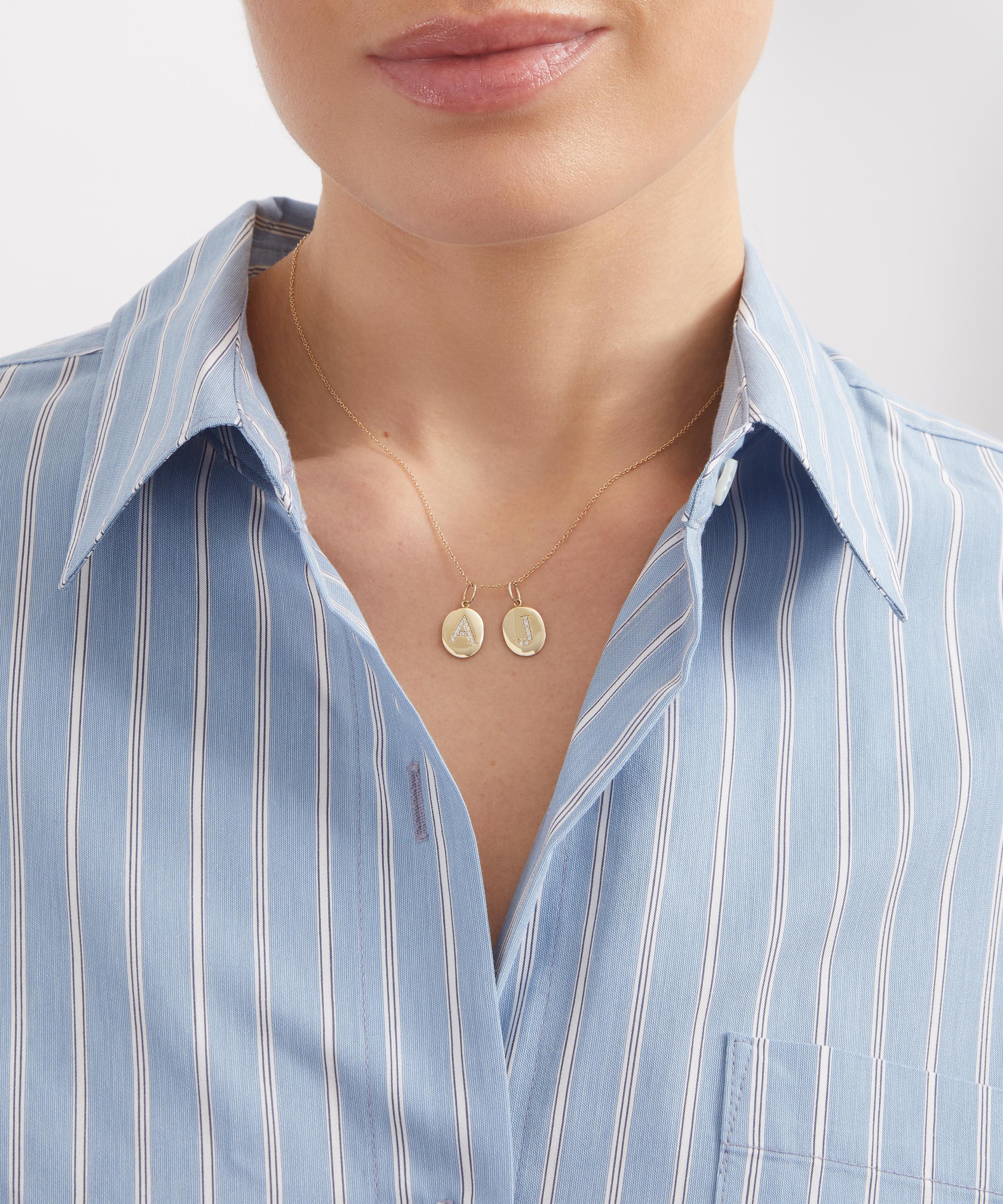 Liberty - 9ct Gold Alphabet Diamond A Pendant image number 1
