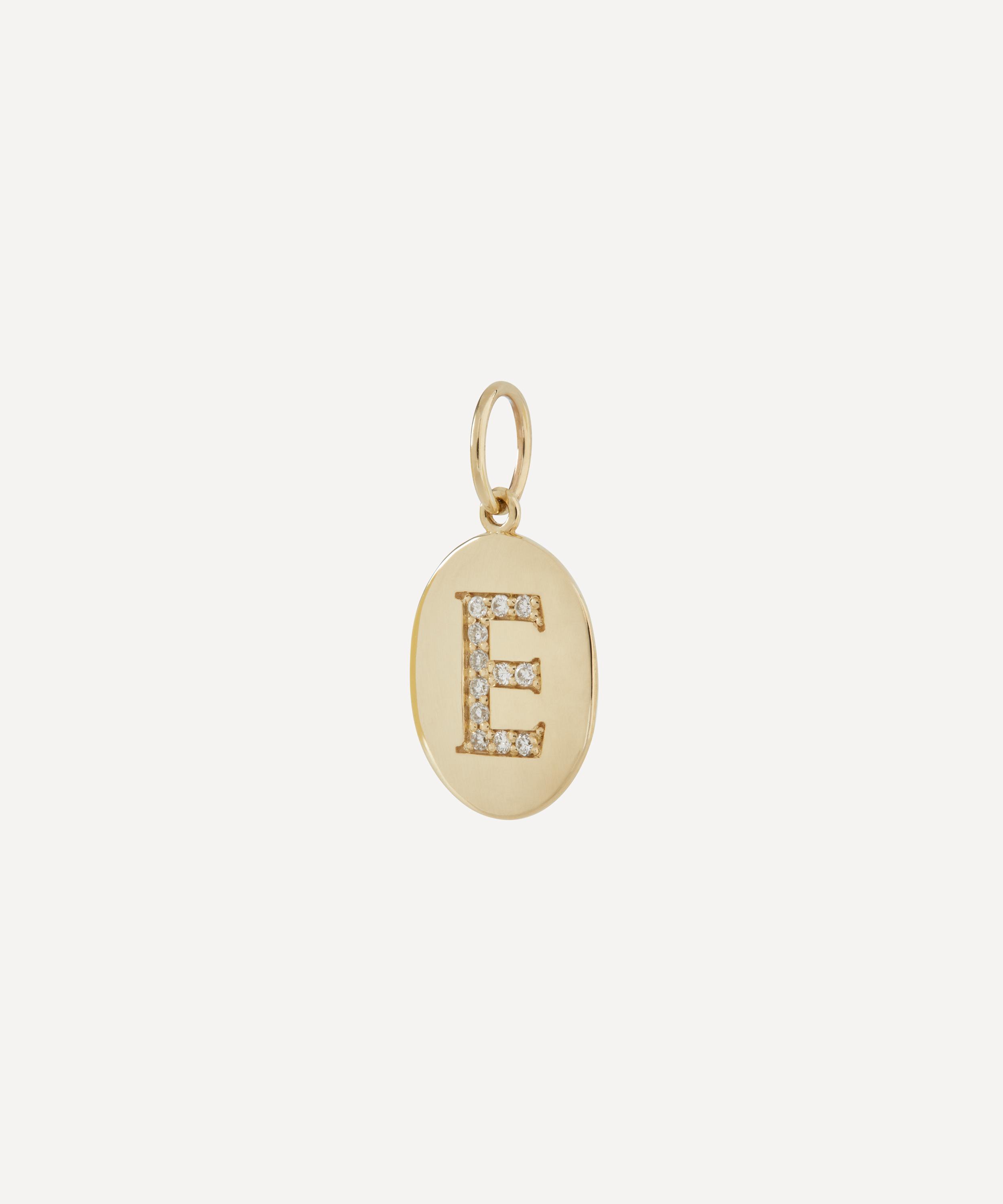 Liberty - 9ct Gold Alphabet Diamond E Pendant image number 0