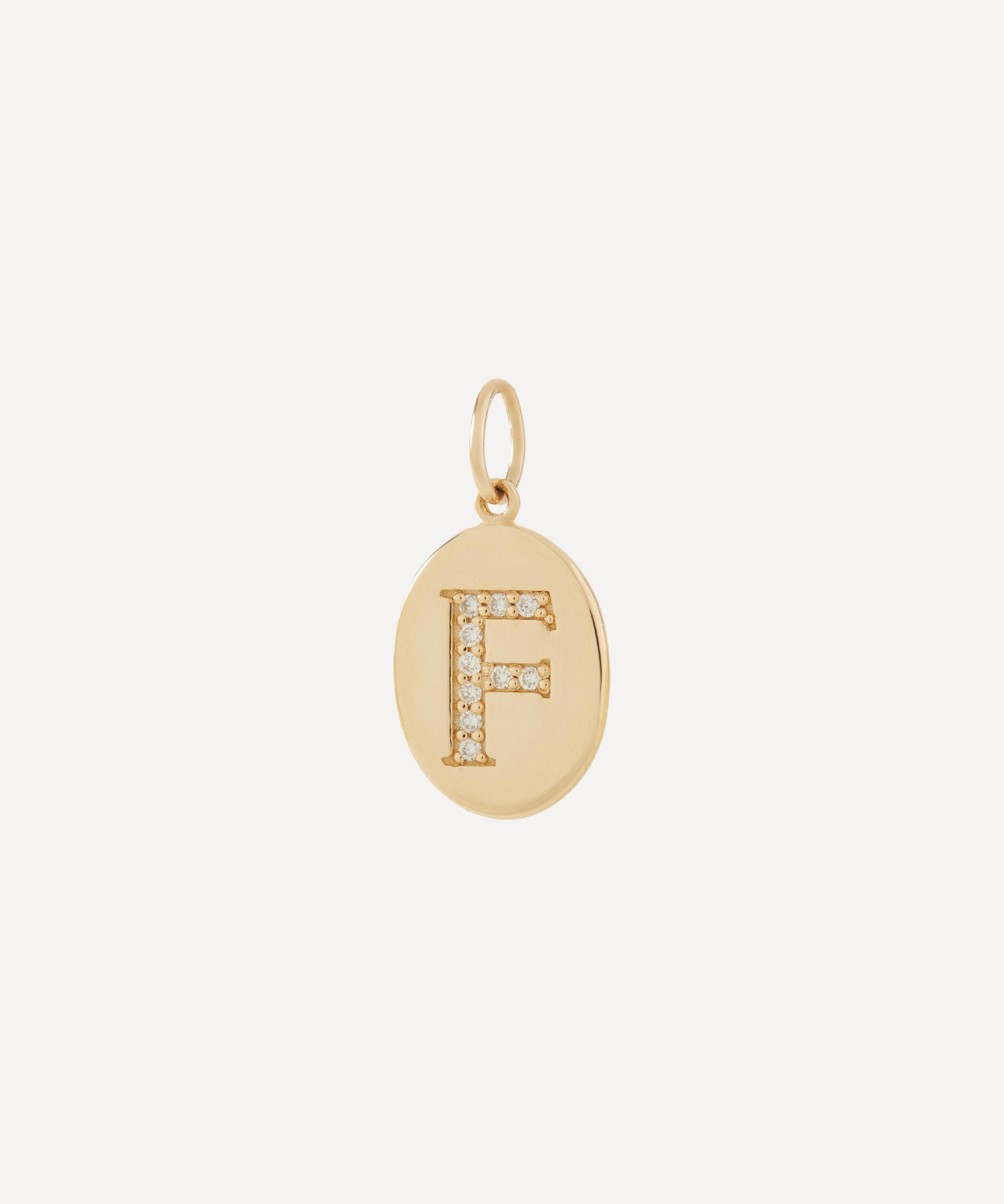 Liberty - 9ct Gold Alphabet Diamond F Pendant
