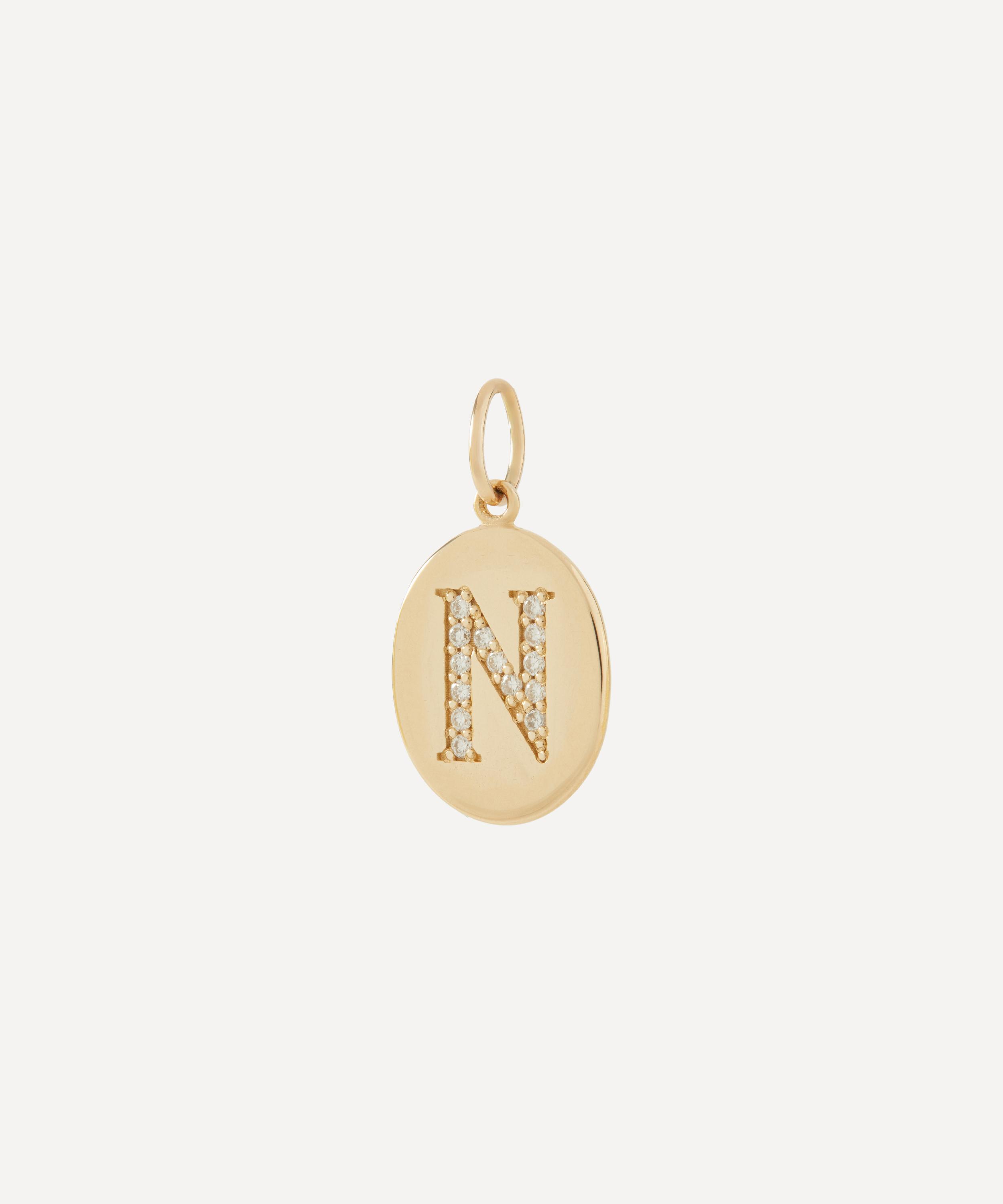 Liberty - 9ct Gold Alphabet Diamond N Pendant