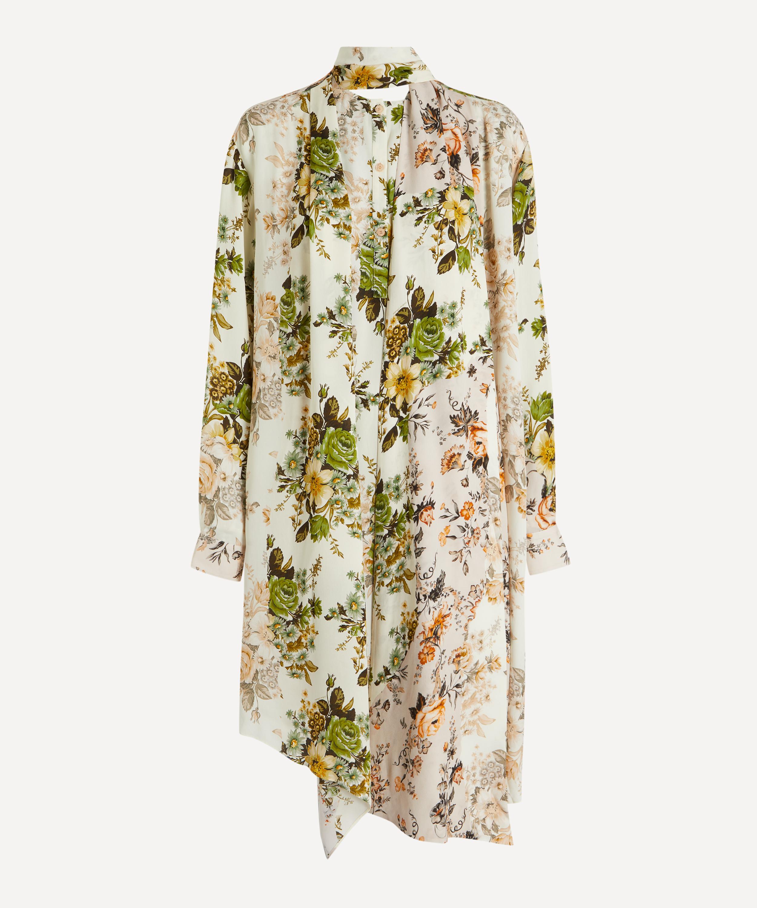 Acne Studios - Floral Silk Shirt Dress image number 0