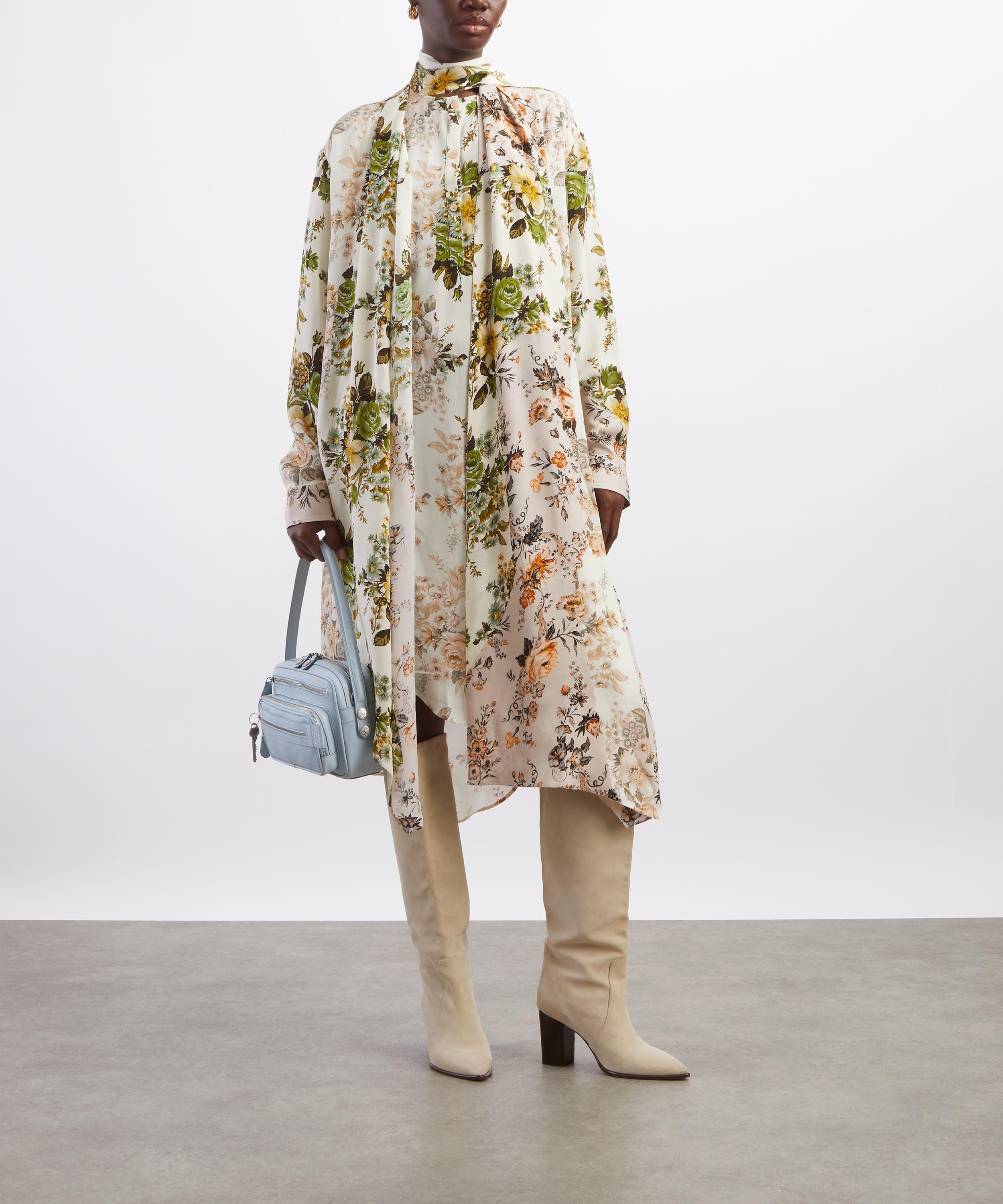 Acne Studios - Floral Silk Shirt Dress image number 1