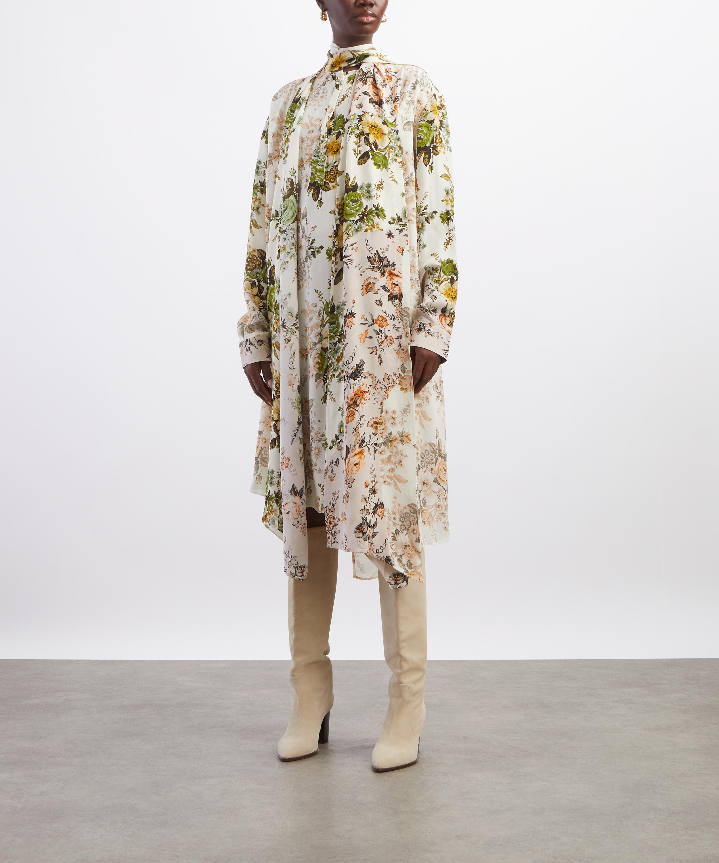 Acne Studios - Floral Silk Shirt Dress image number 2