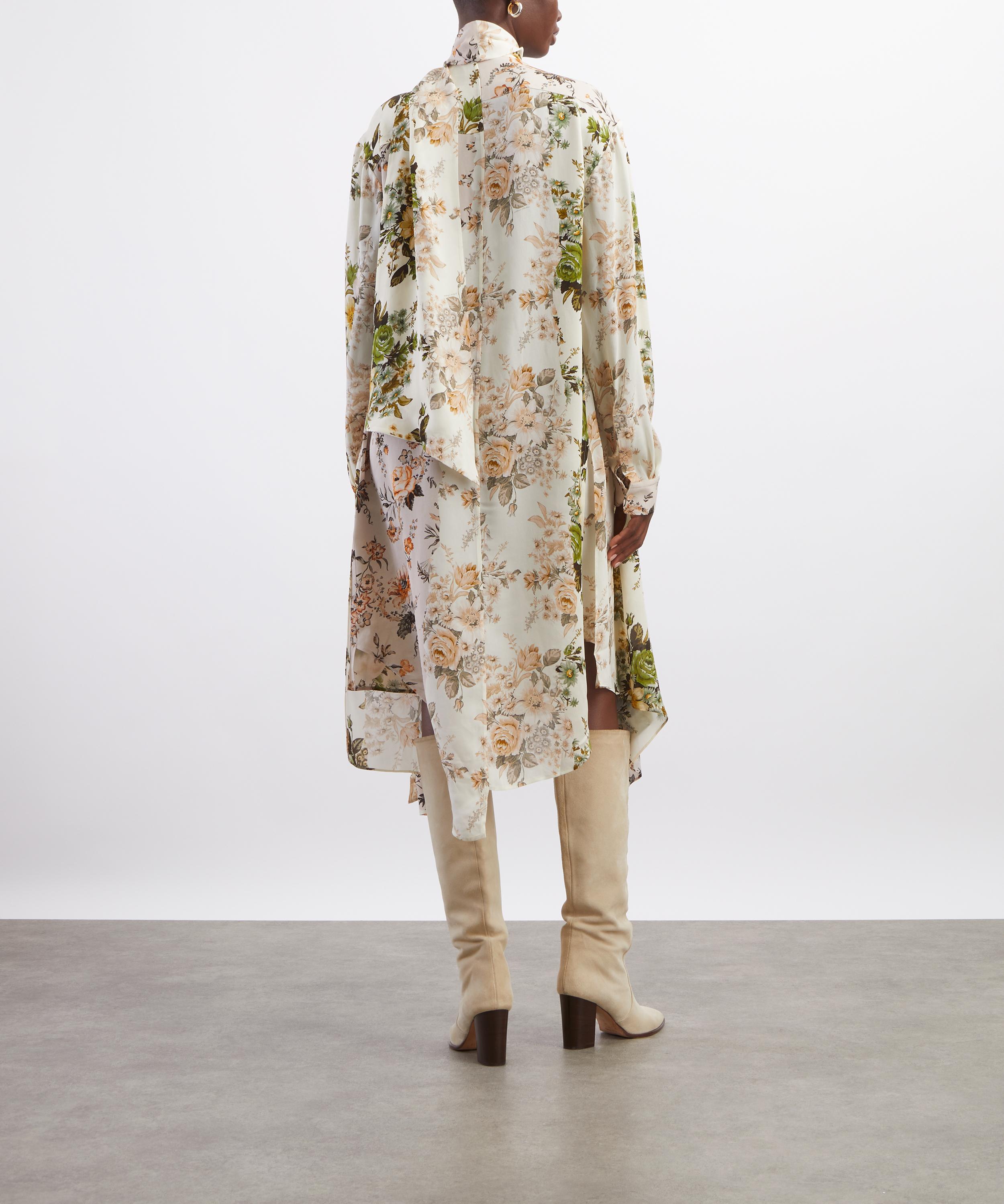 Acne Studios - Floral Silk Shirt Dress image number 3