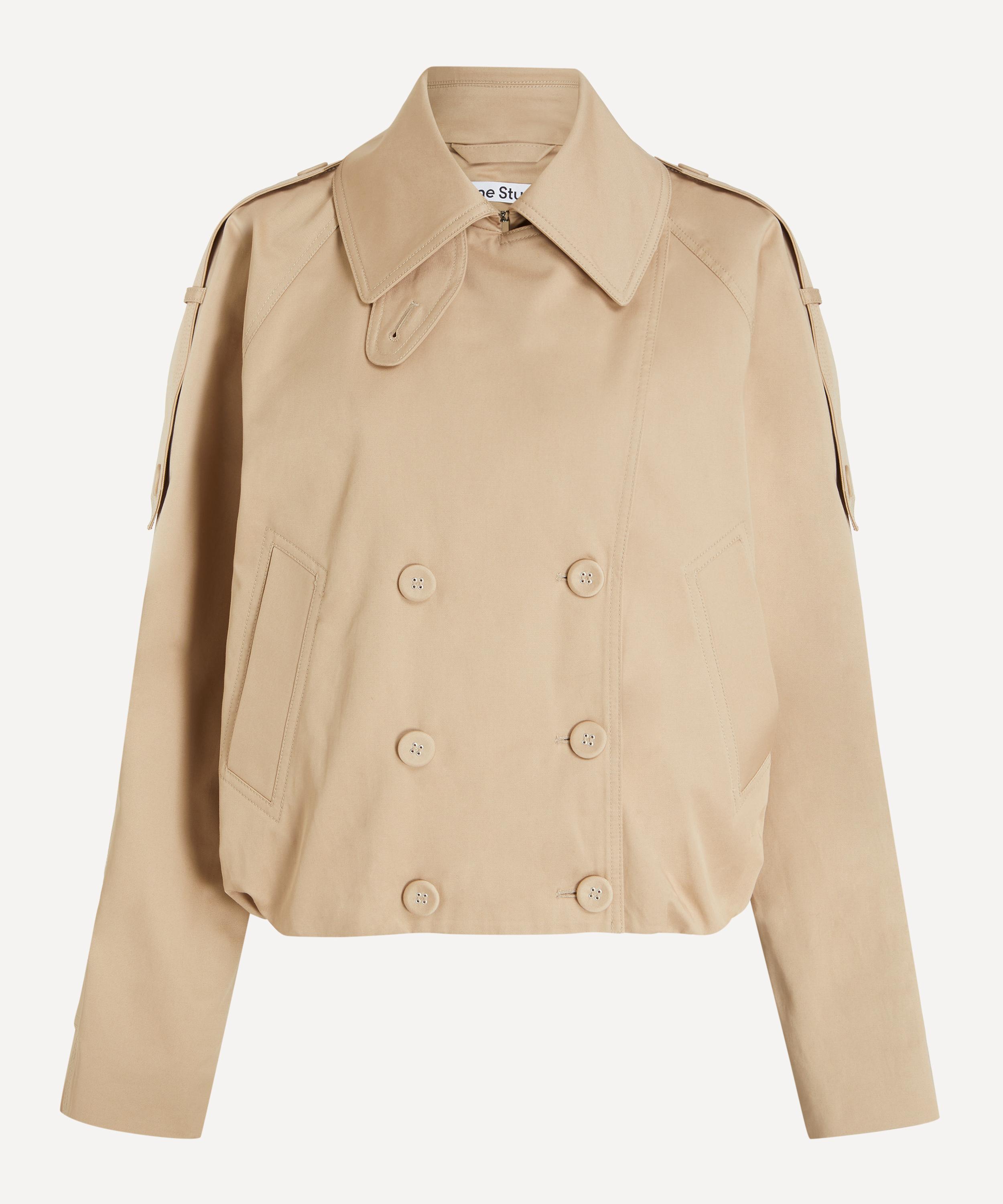 Acne Studios - Pale Beige Short Trench Coat image number 0