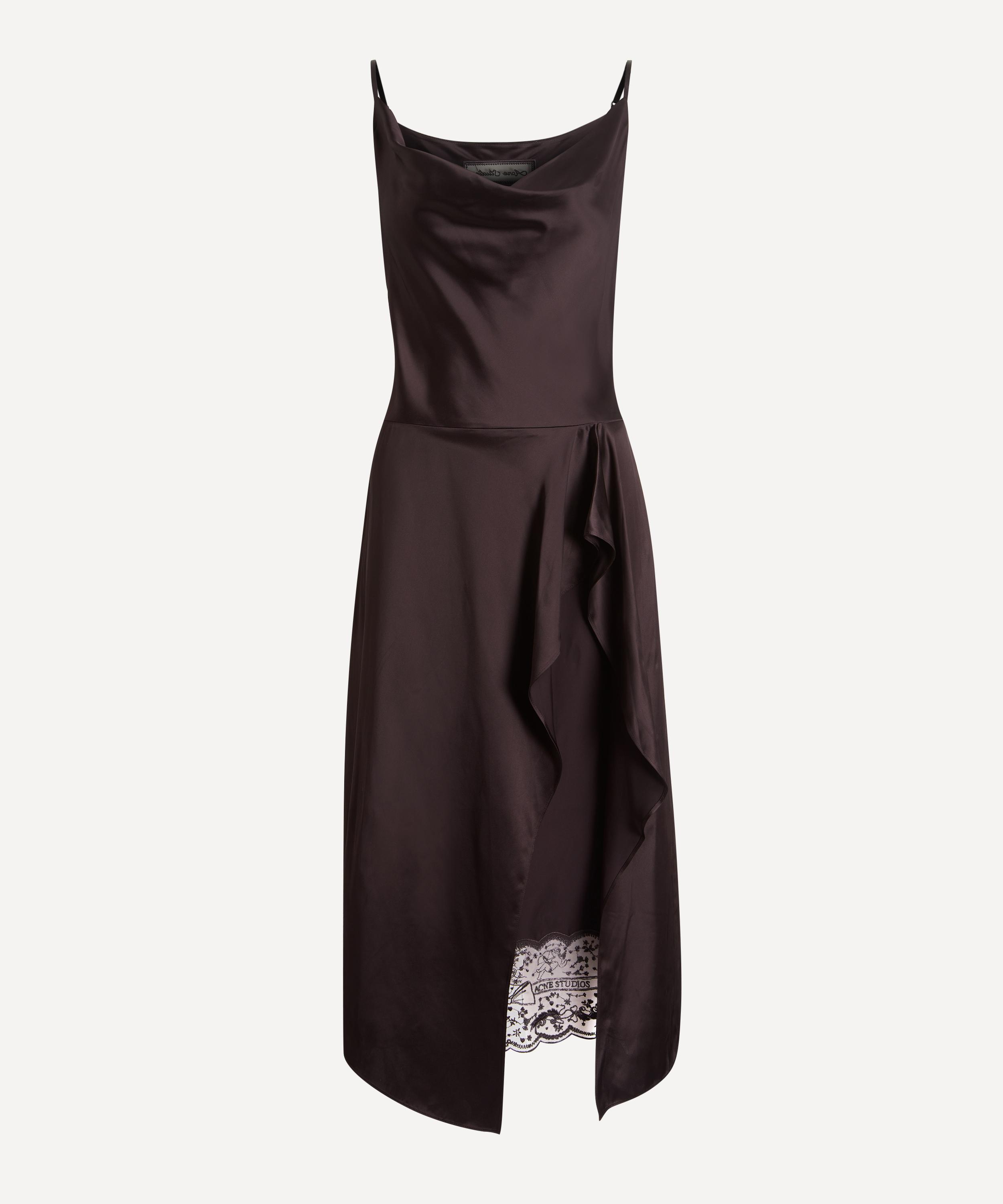 Acne Studios - Satin lace trim slip dress